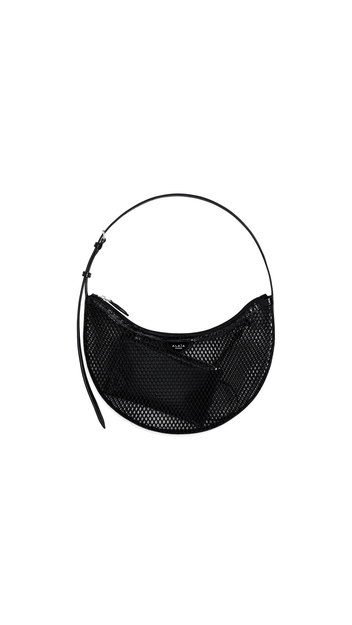 Alaïa One Piece Demi Lune Bag In Fishnet