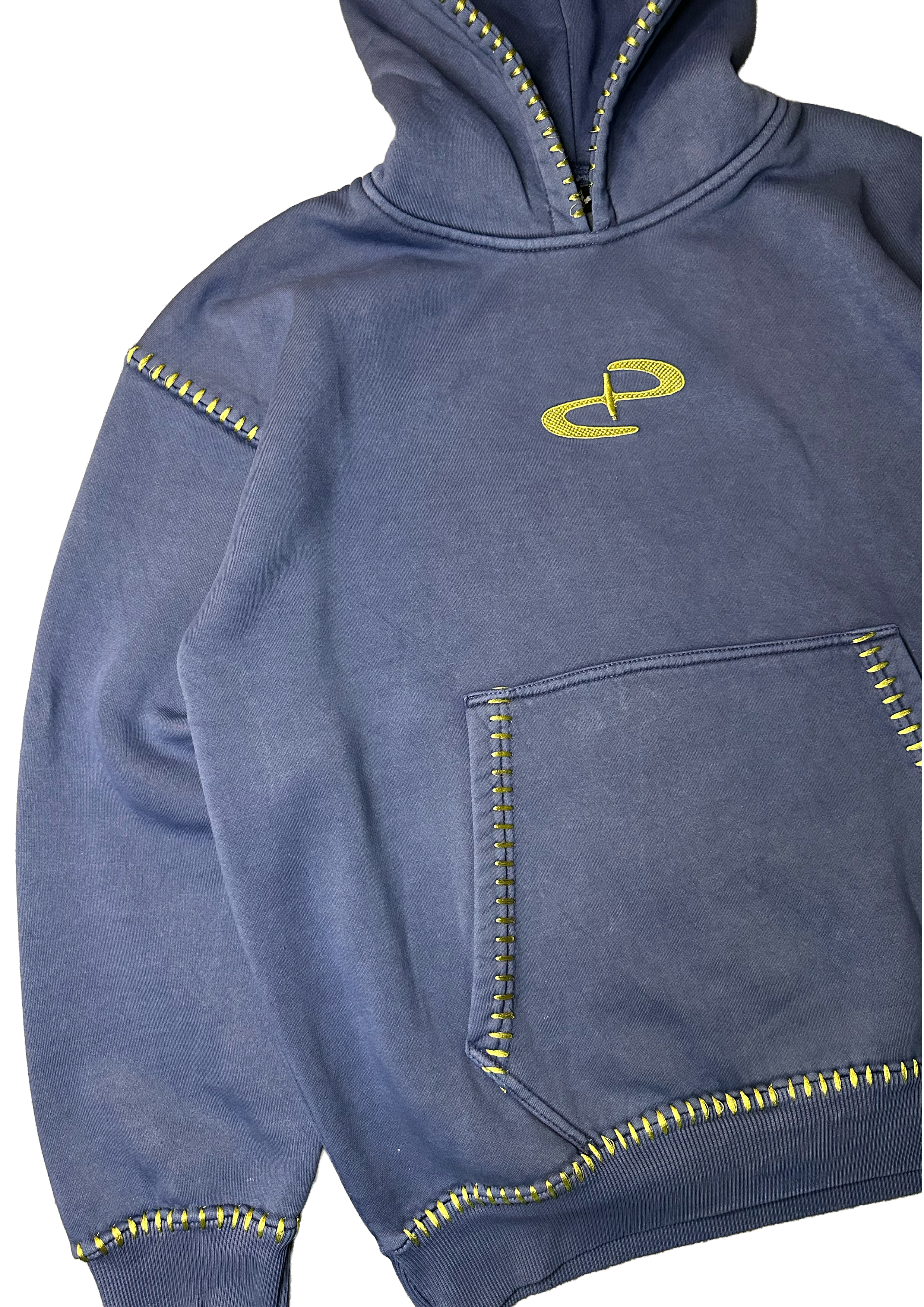 KANTHA INDIGO HOODIE