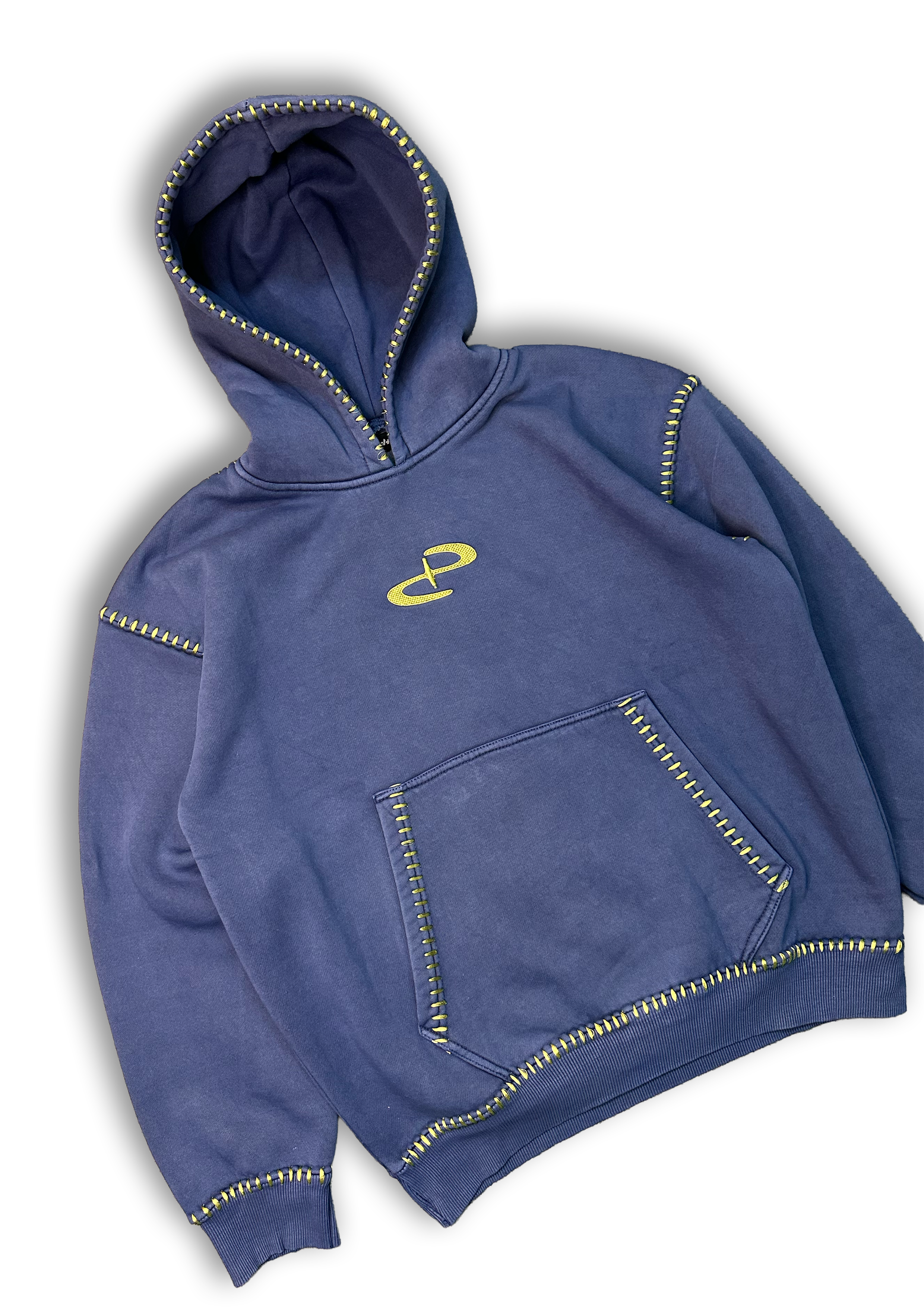 KANTHA INDIGO HOODIE