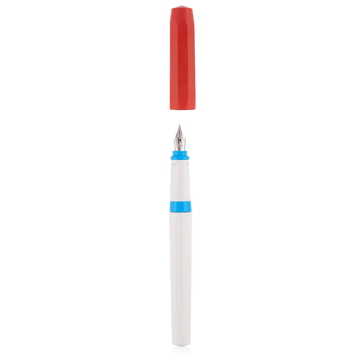 Kaweco Perkeo Retro Block Fine Nib Gray/Blue/Red Fountain Pen 10001826