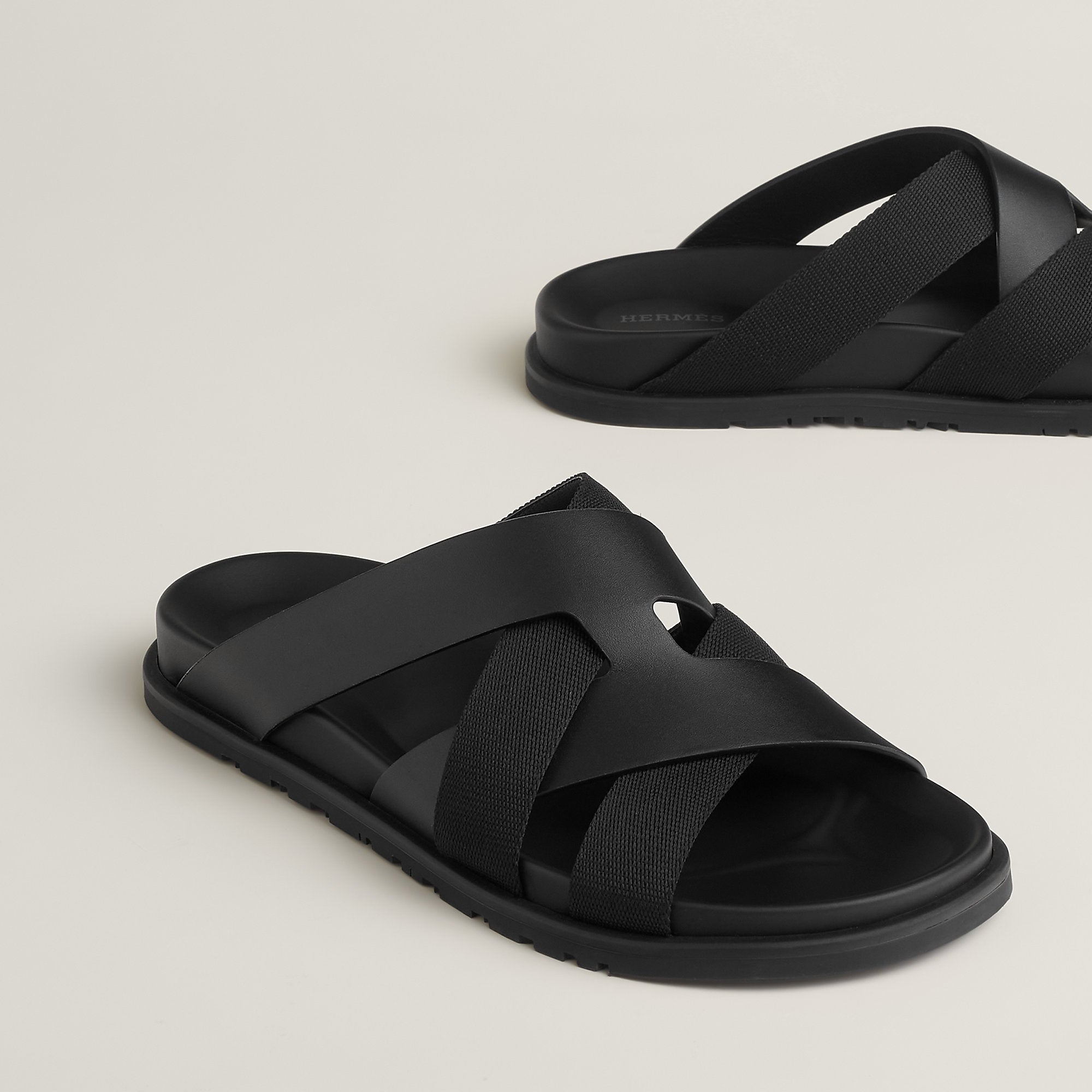 Hermes Kazimir Sandal Noir