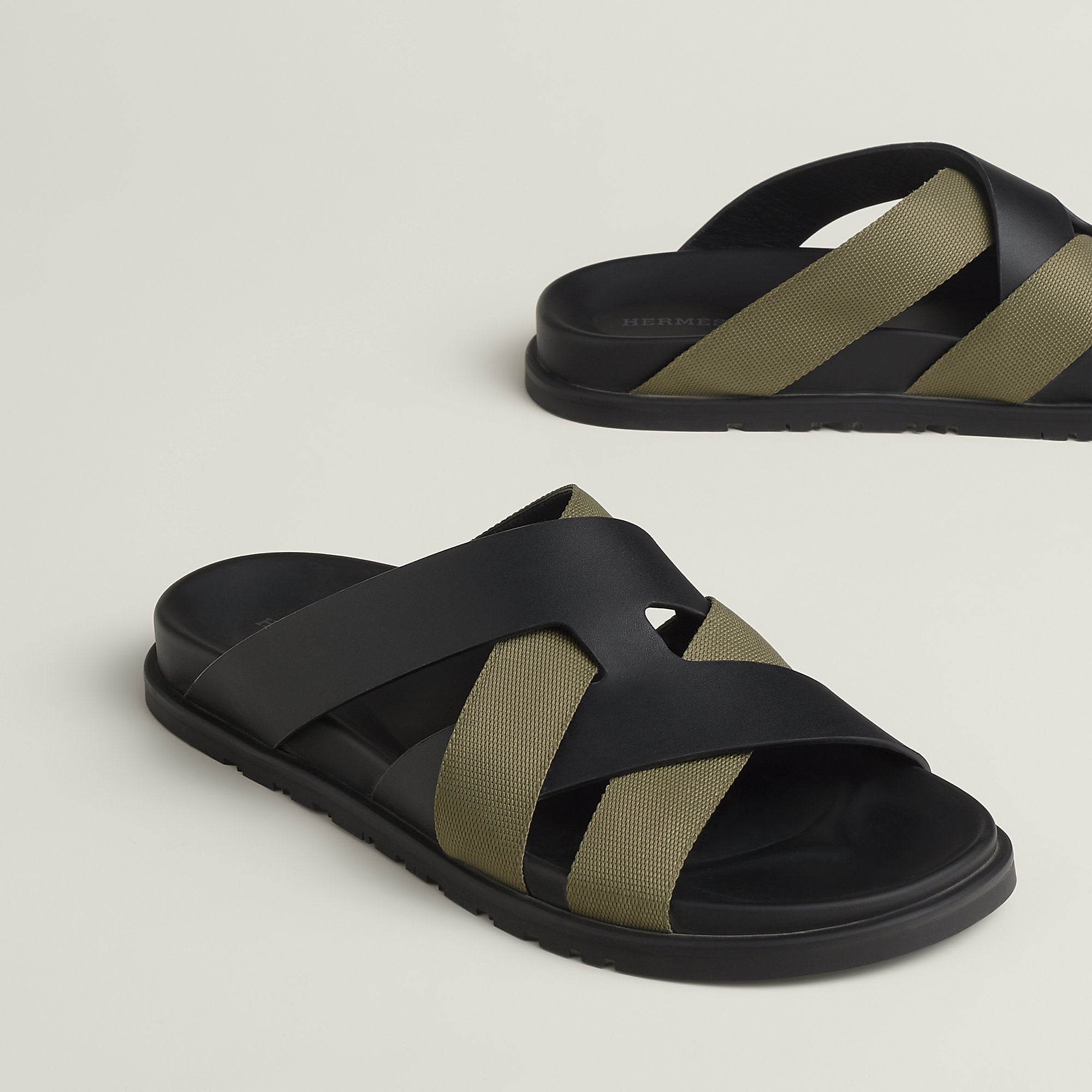 Hermes Kazimir Sandal Noir