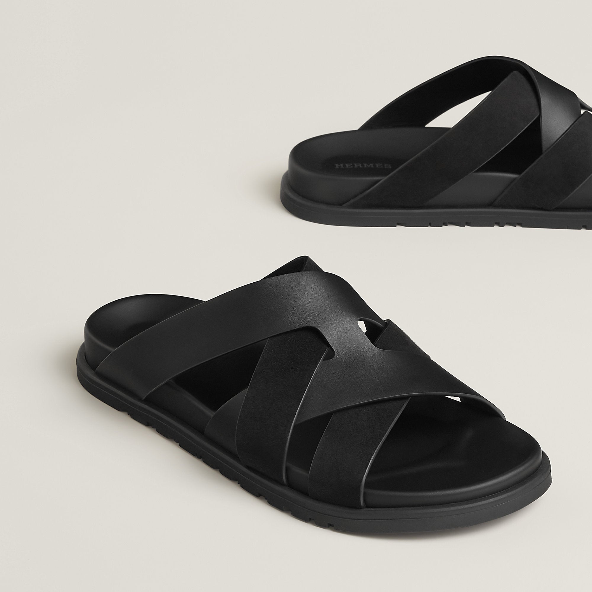 Hermes Kazimir Sandal Noir