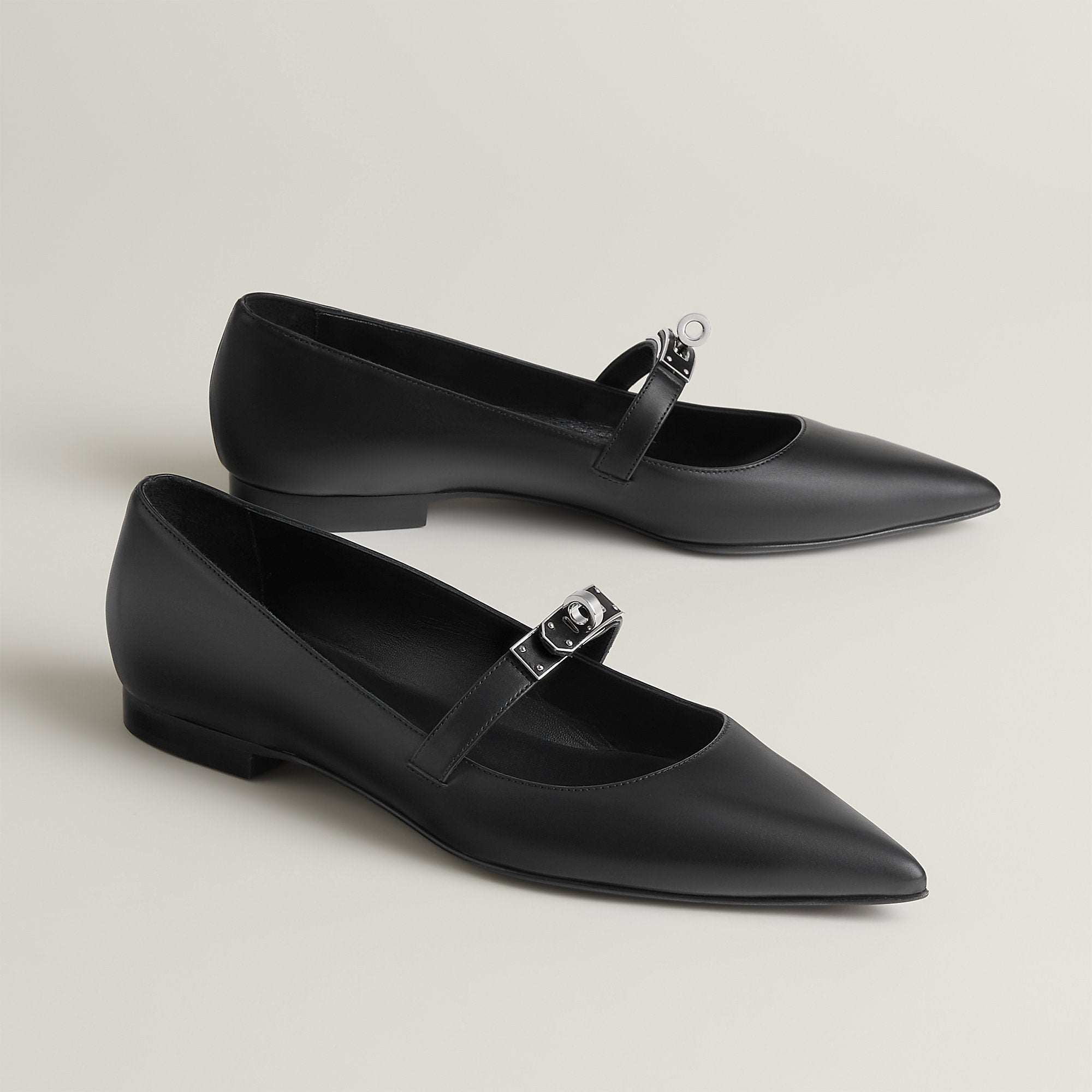 Hermes Kelly Ballet Flat Noir