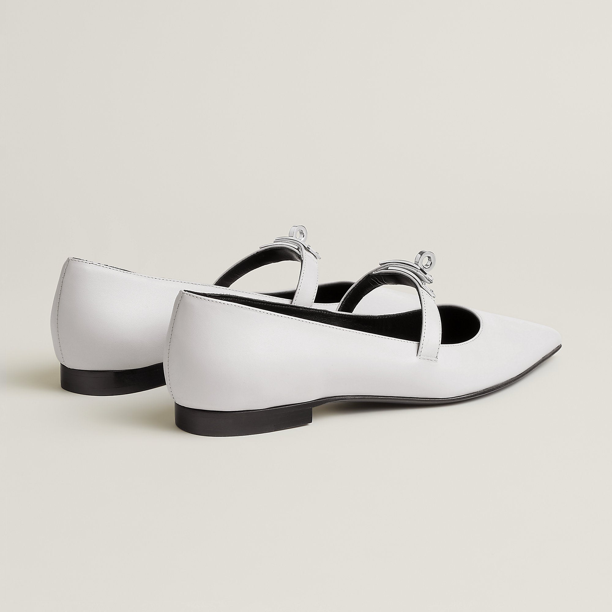 Hermes Kelly Ballet Flat Gris Clair