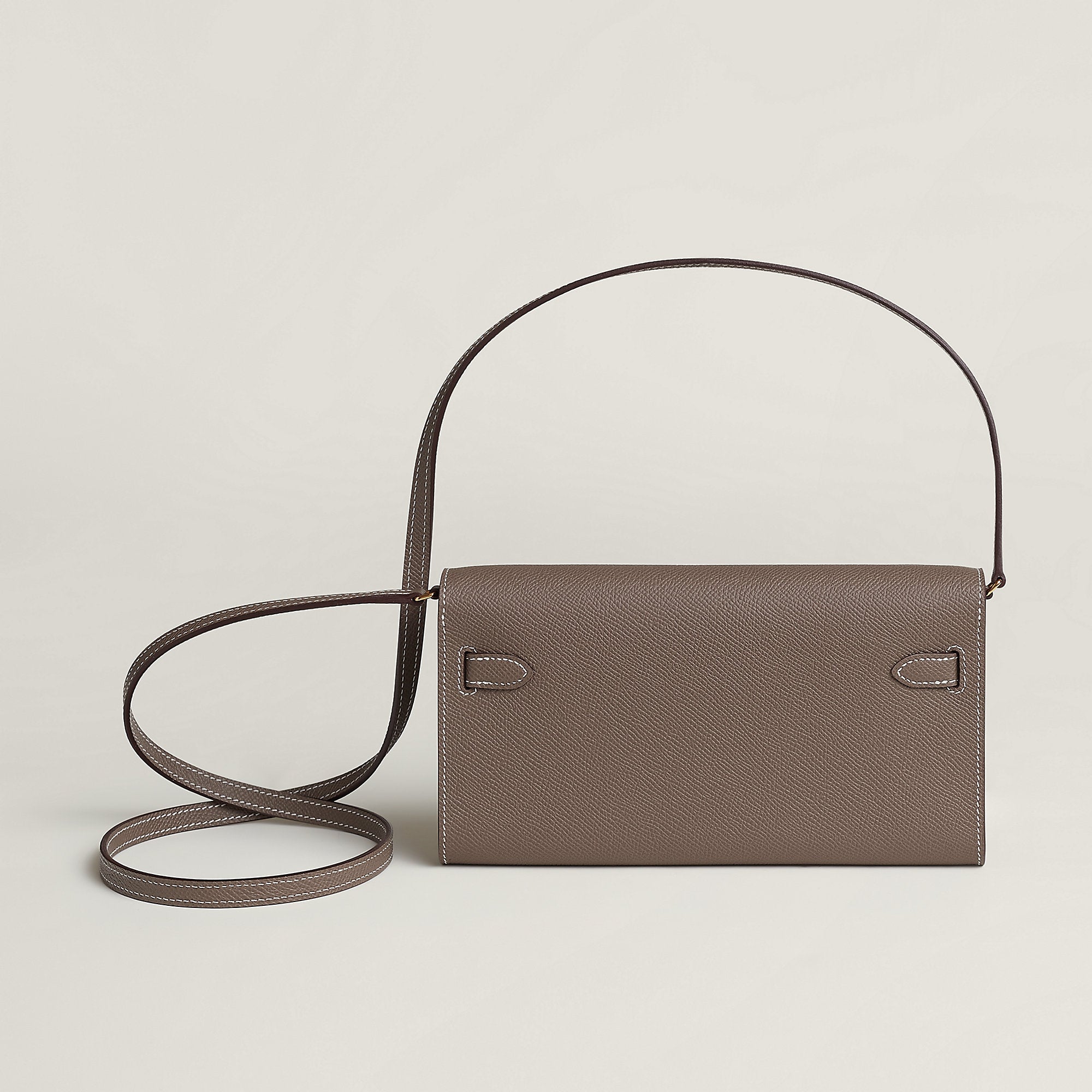 Hermes Kelly Classique To Go Wallet Gris Tain