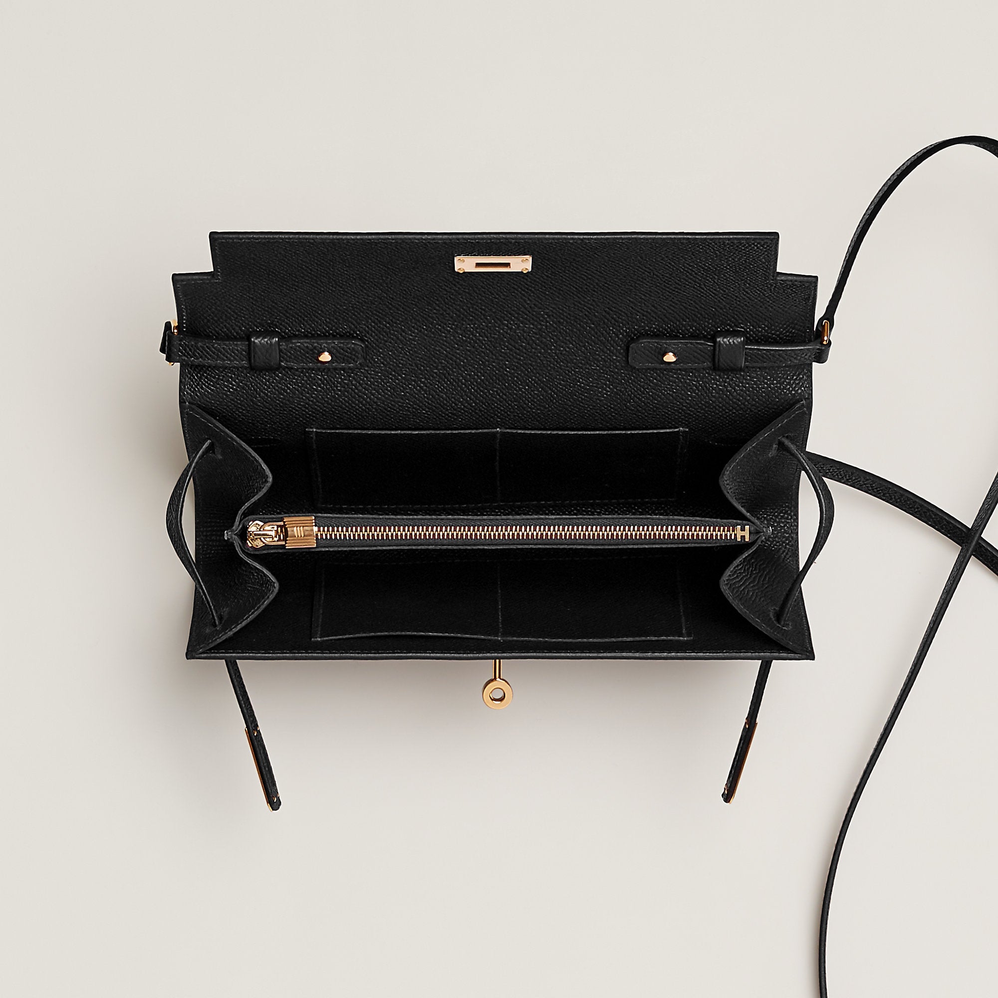 Hermes Kelly Classique To Go Wallet Noir