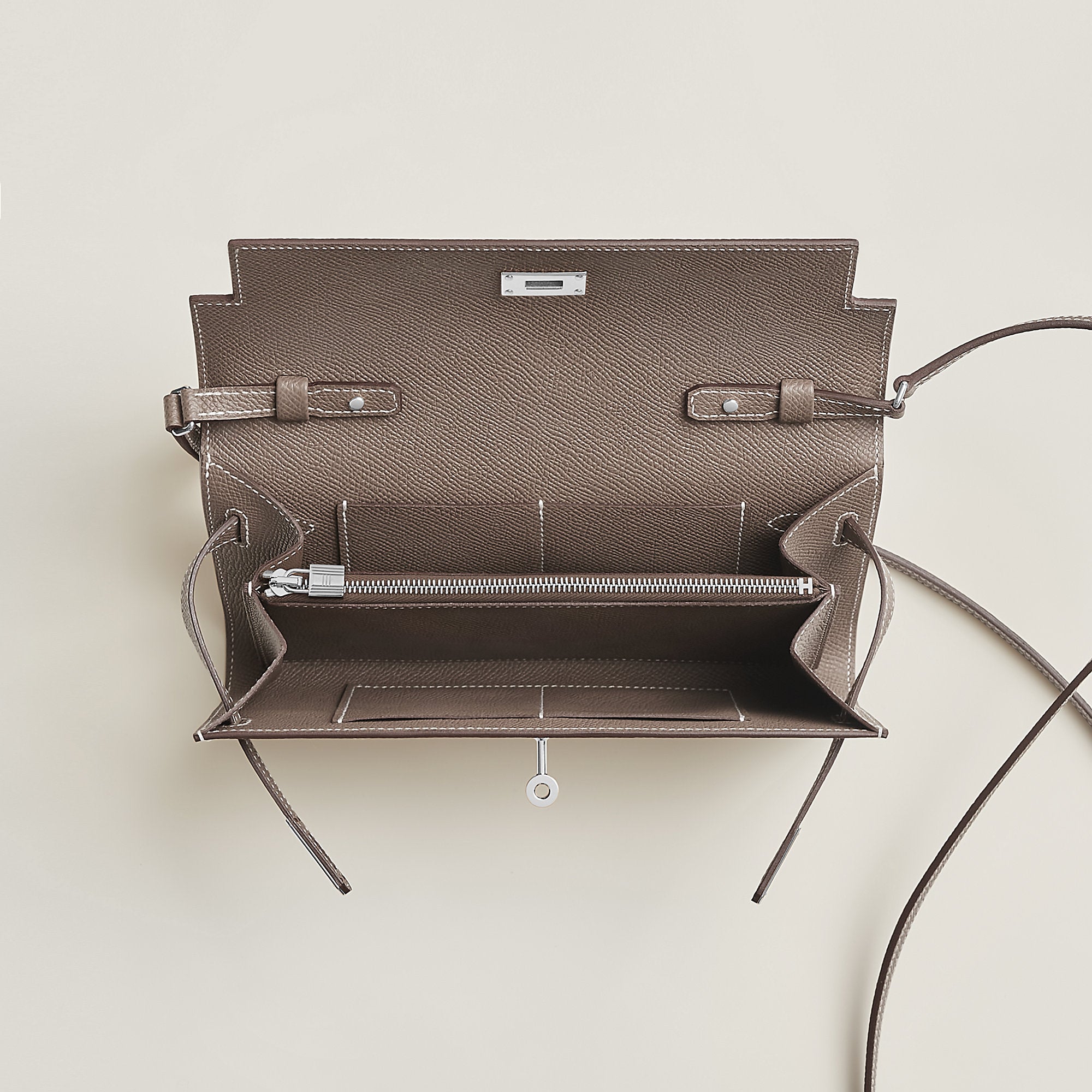 Hermes Kelly Classique To Go Wallet Toupe