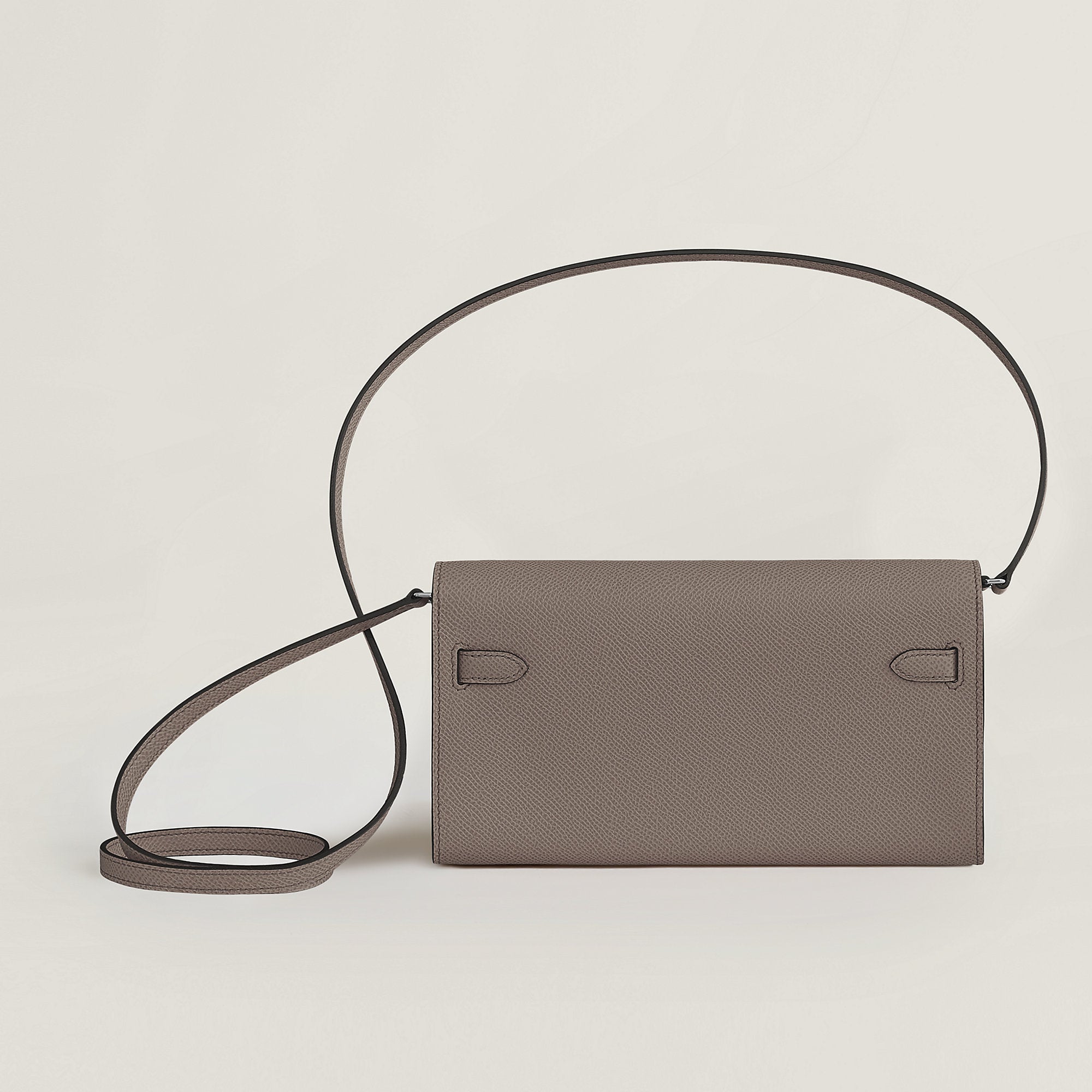 Hermes Kelly Classique To Go Wallet Gris Tain