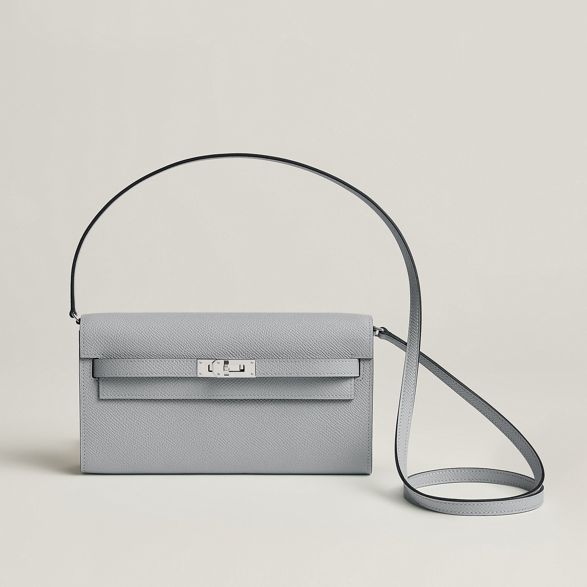 Hermes Kelly Classique To Go Wallet Gris Tain