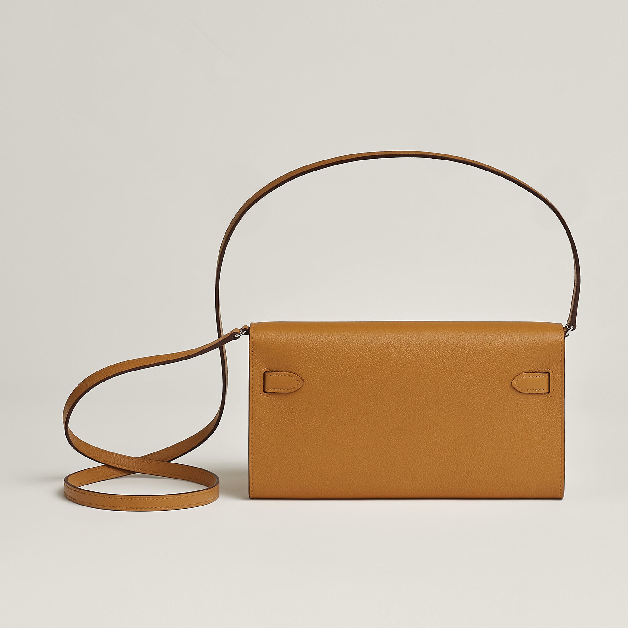 Hermes Kelly Classique To Go Wallet Caramel