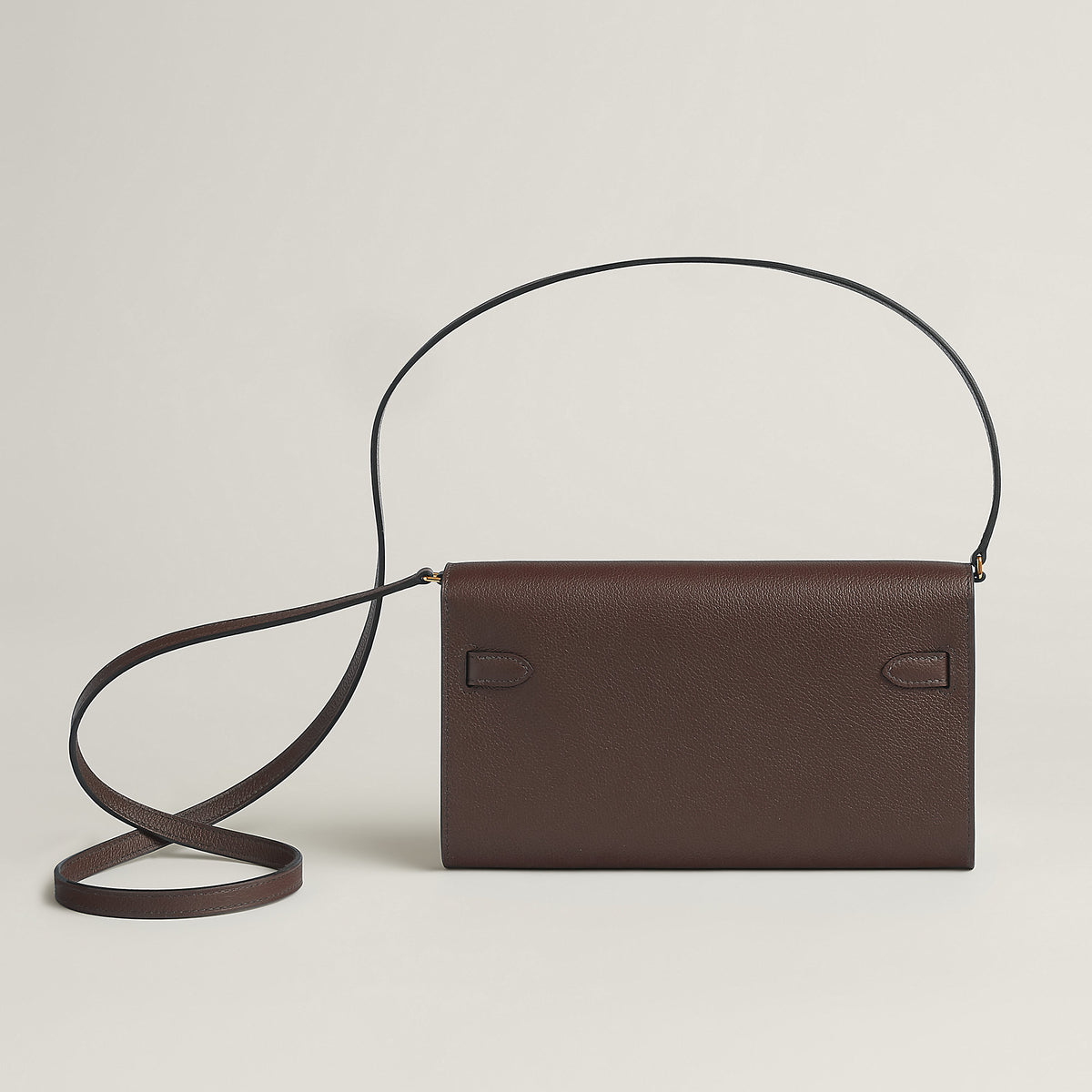 Hermes Kelly Classique To Go Wallet Moka
