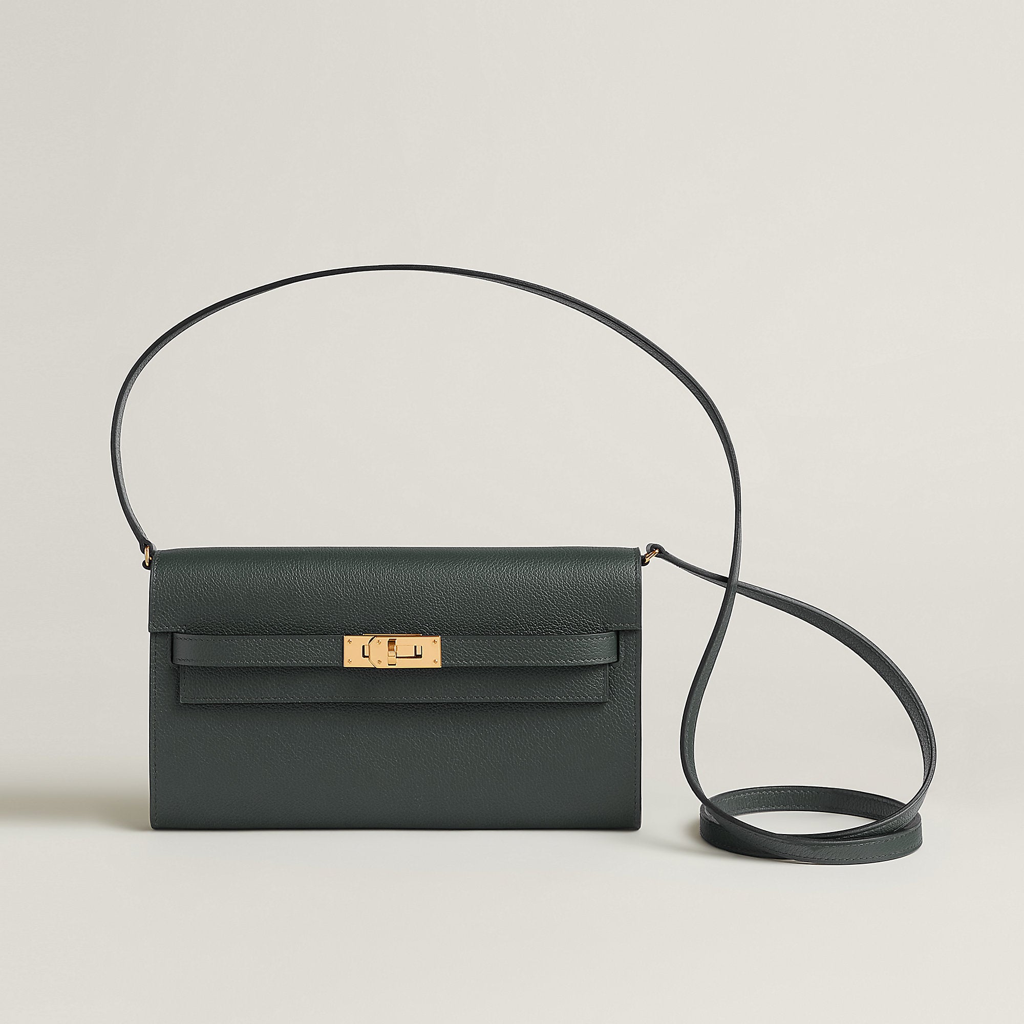 Hermes Kelly Classique To Go Wallet Vert Mangrove