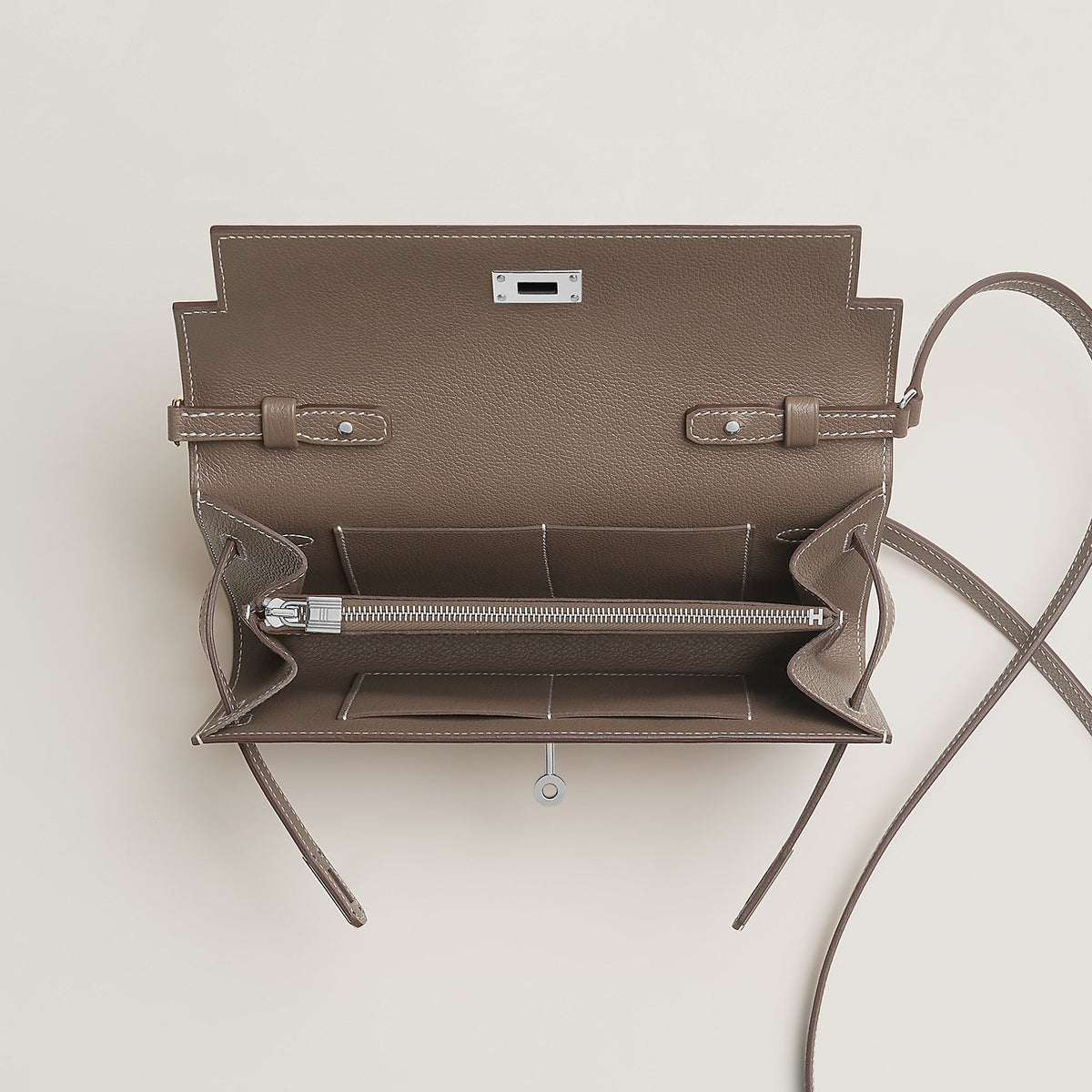 Hermes Kelly Classique To Go Wallet Toupe