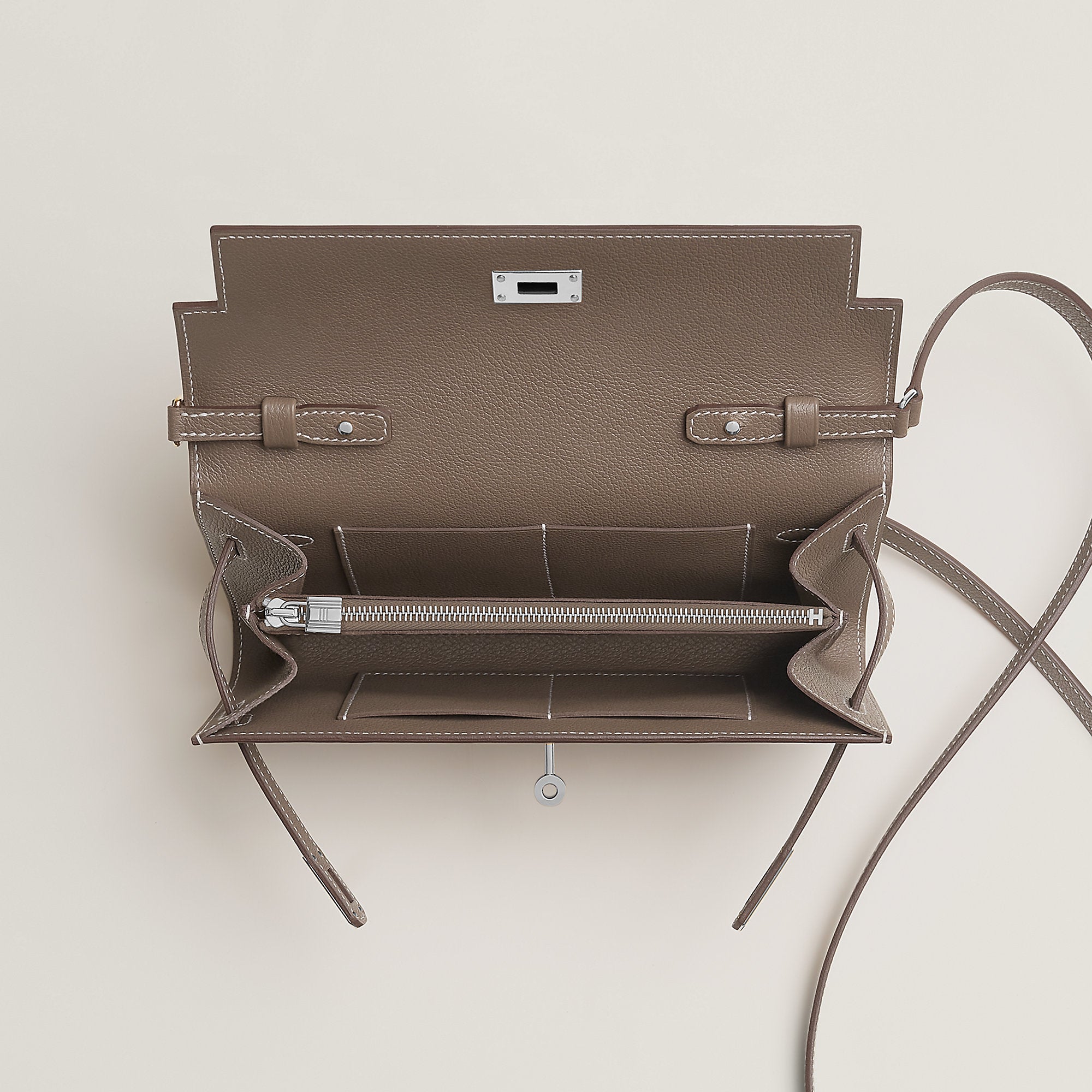 Hermes Kelly Classique To Go Wallet Vert Mangrove