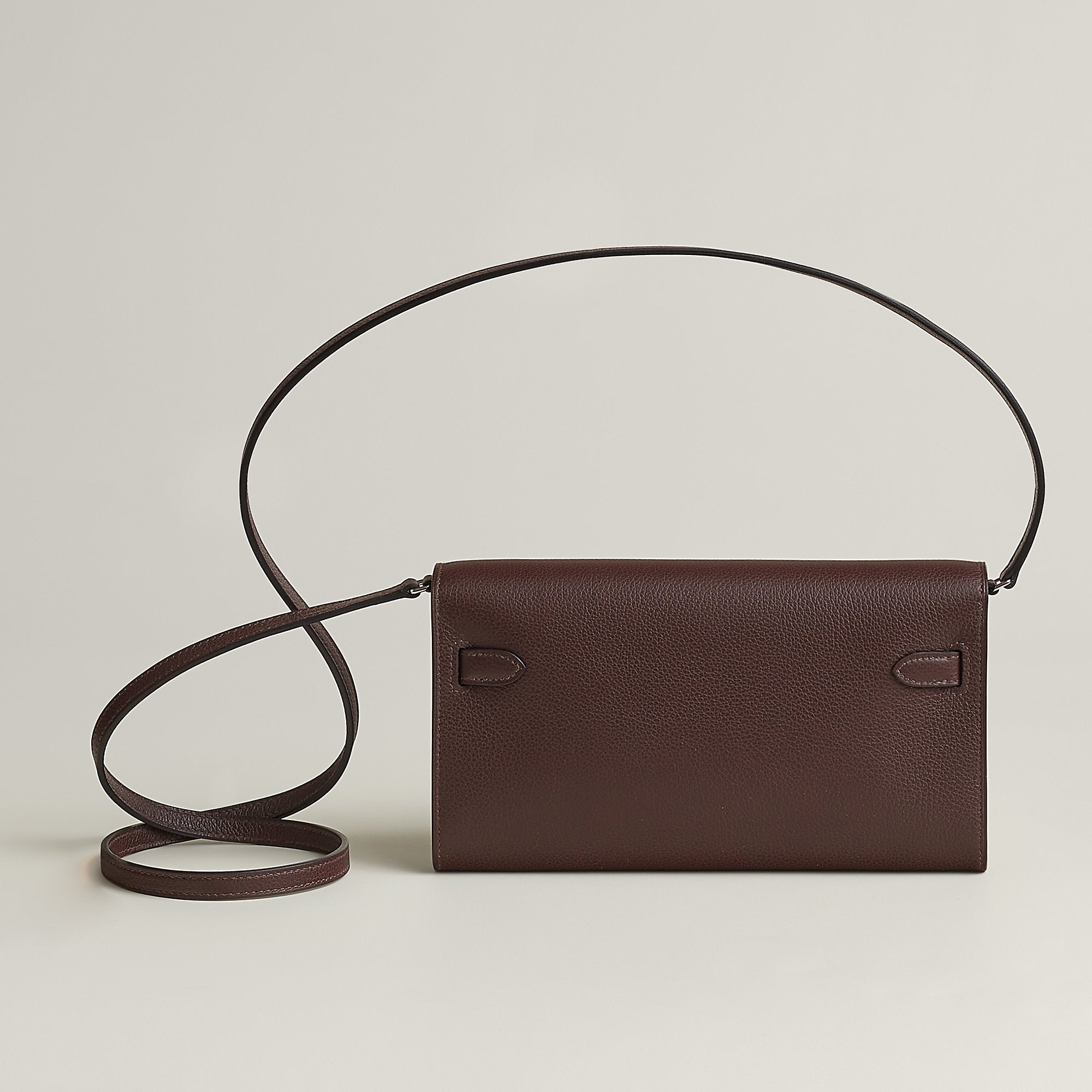 Hermes Kelly Classique To Go Wallet Moka