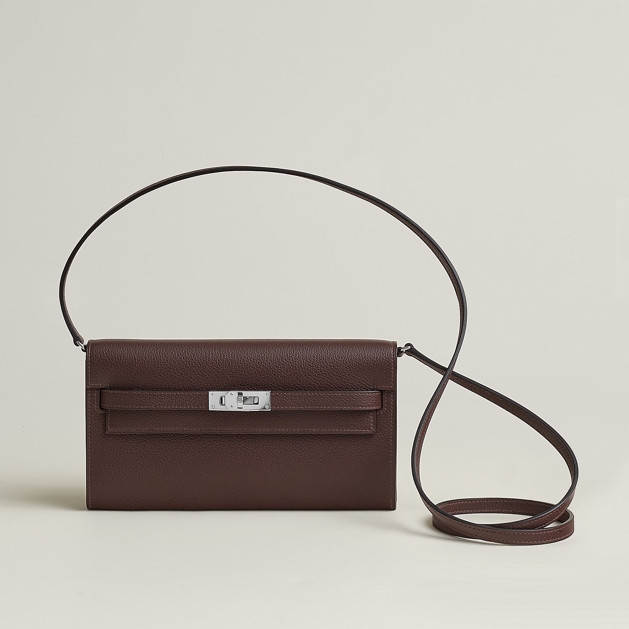 Hermes Kelly Classique To Go Wallet Moka