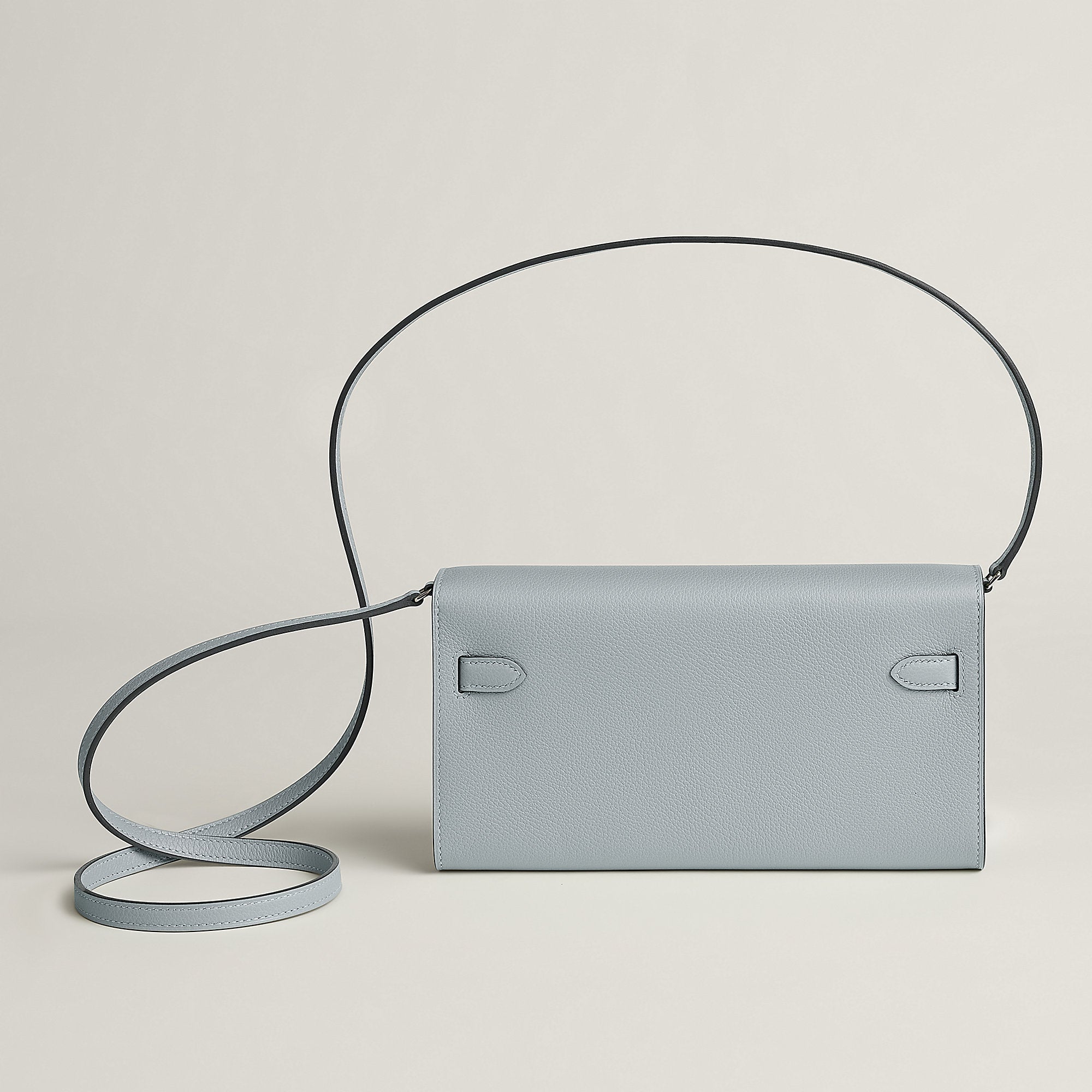 Hermes Kelly Classique To Go Wallet Bleu Glacier