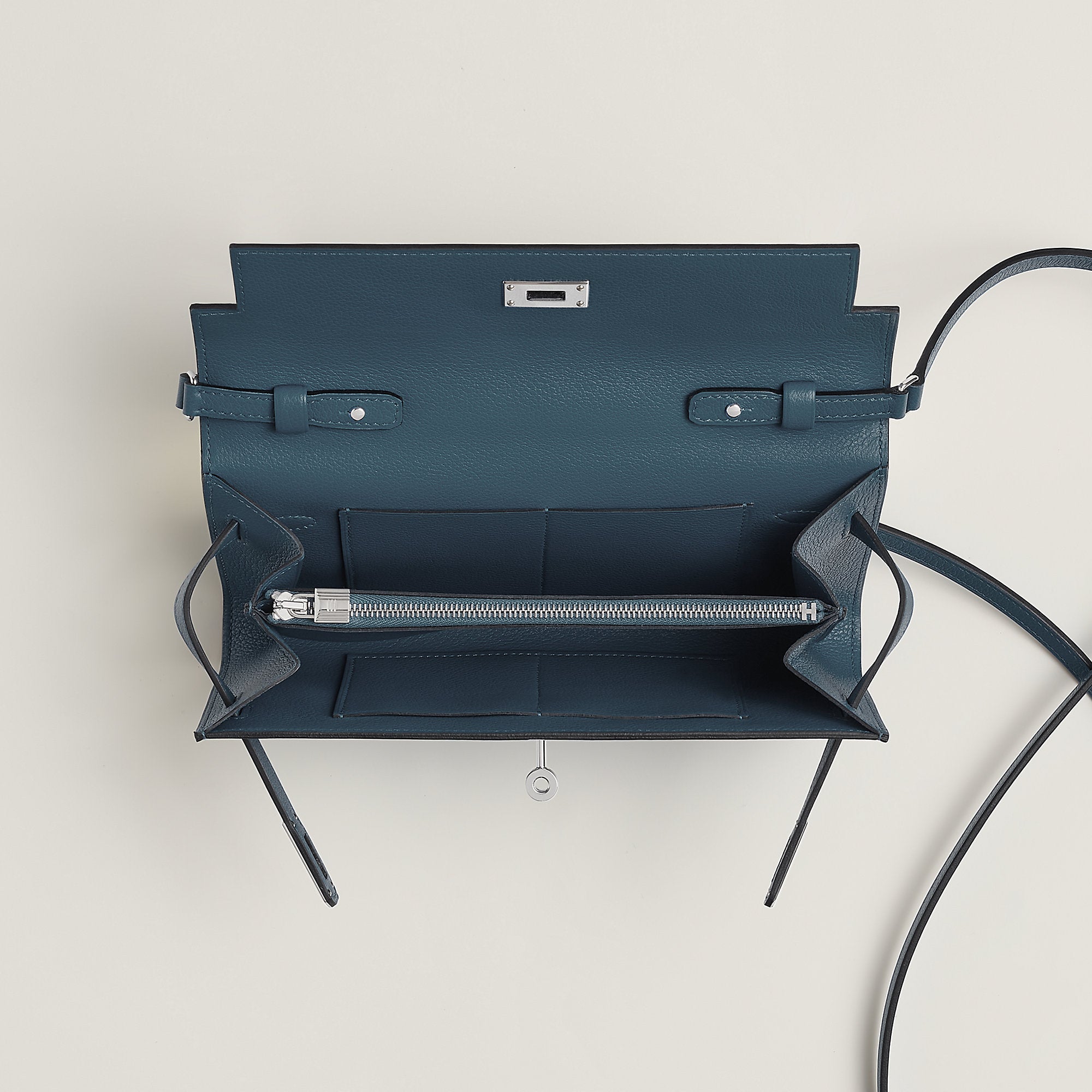 Hermes Kelly Classique To Go Wallet Vert Mangrove