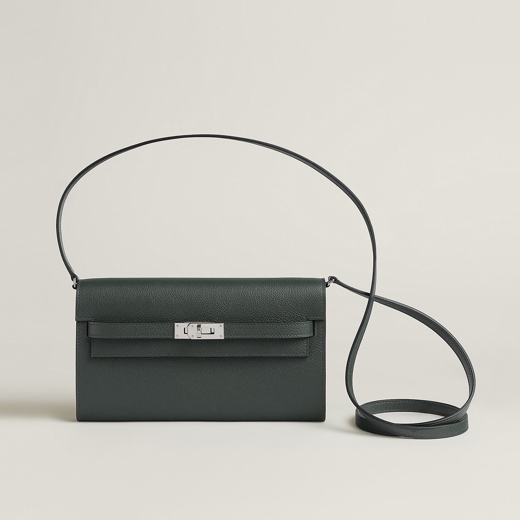 Hermes Kelly Classique To Go Wallet Vert Mangrove