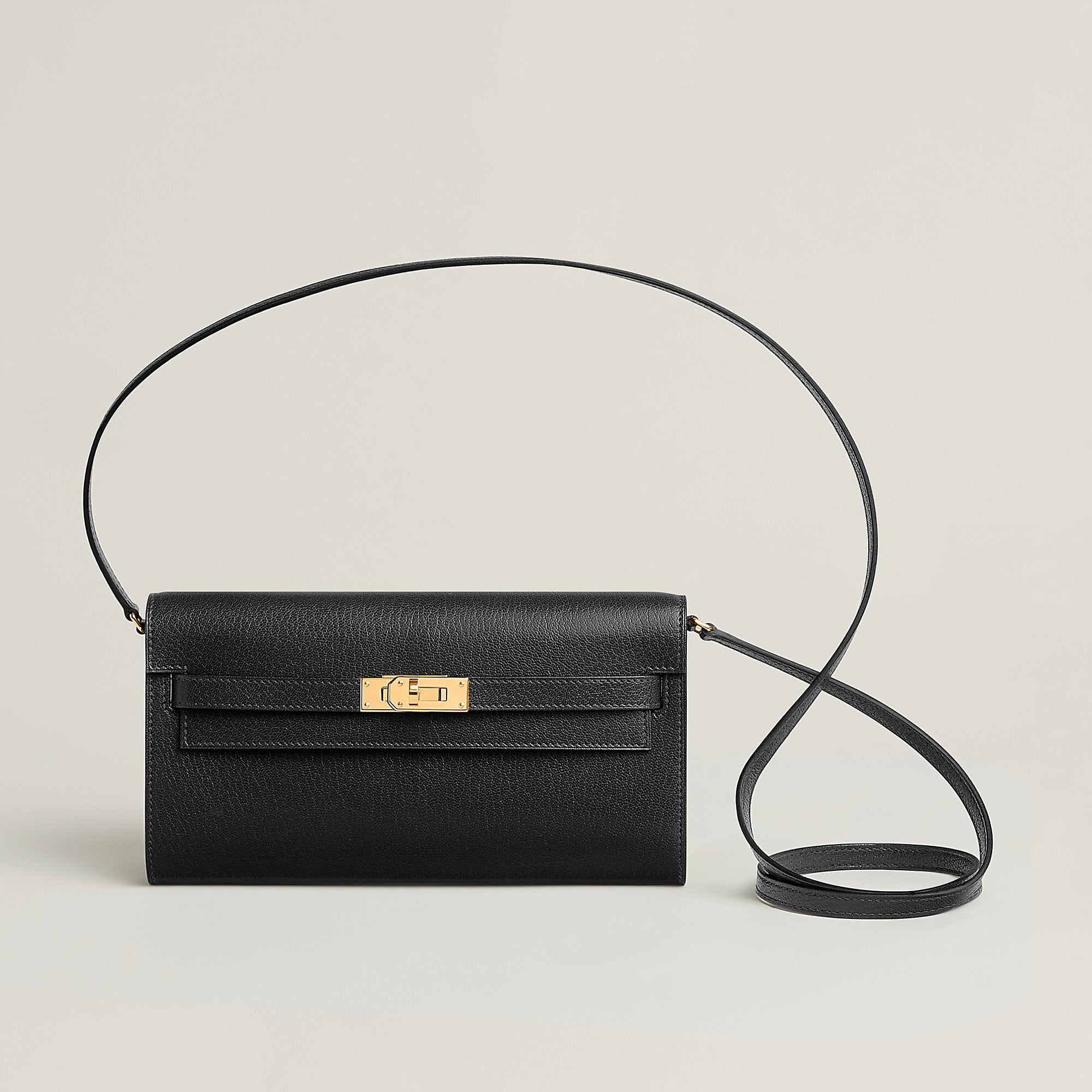 Hermes Kelly Classique To Go Wallet Gris Tain