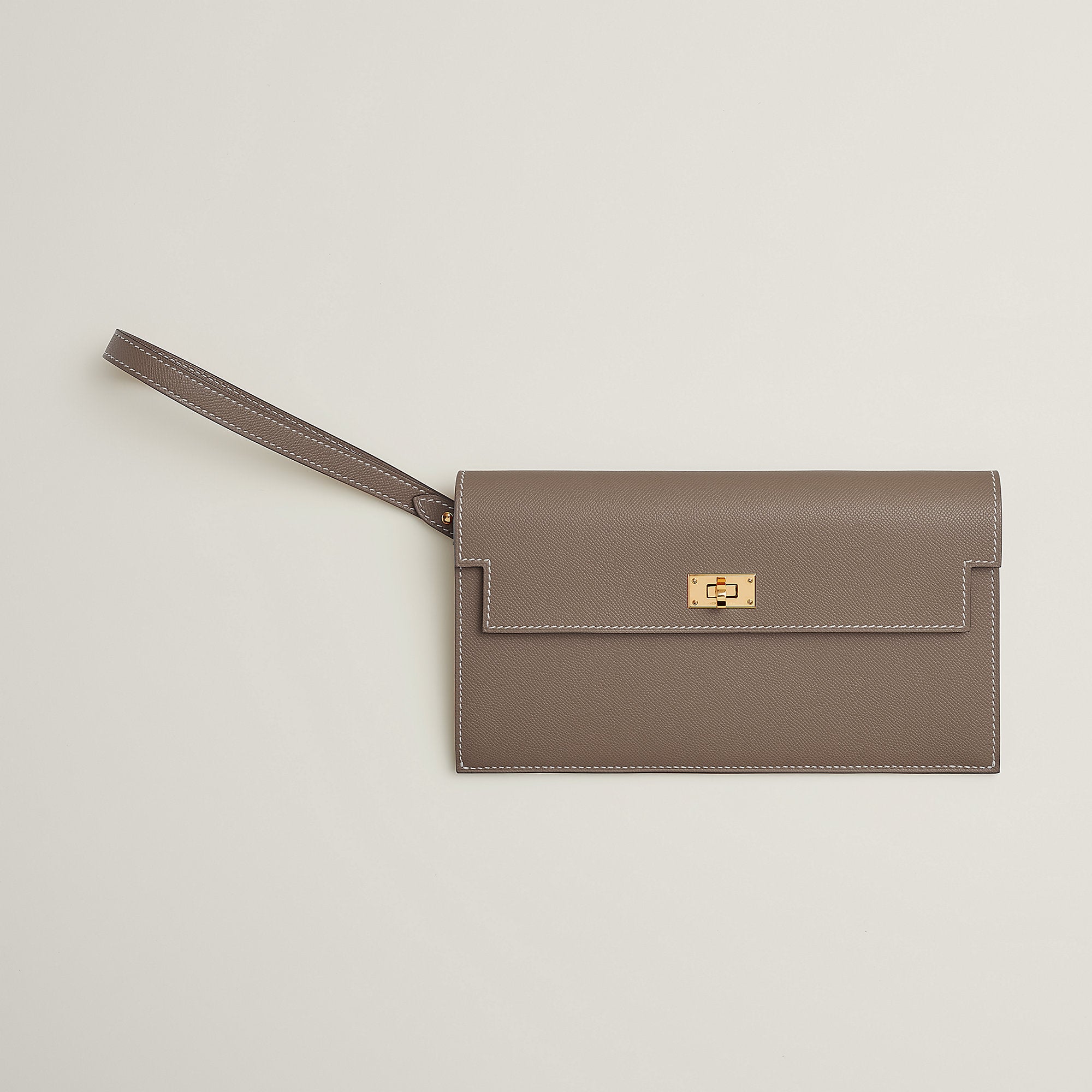 Hermes Kelly Pocket Long Wallet Toupe