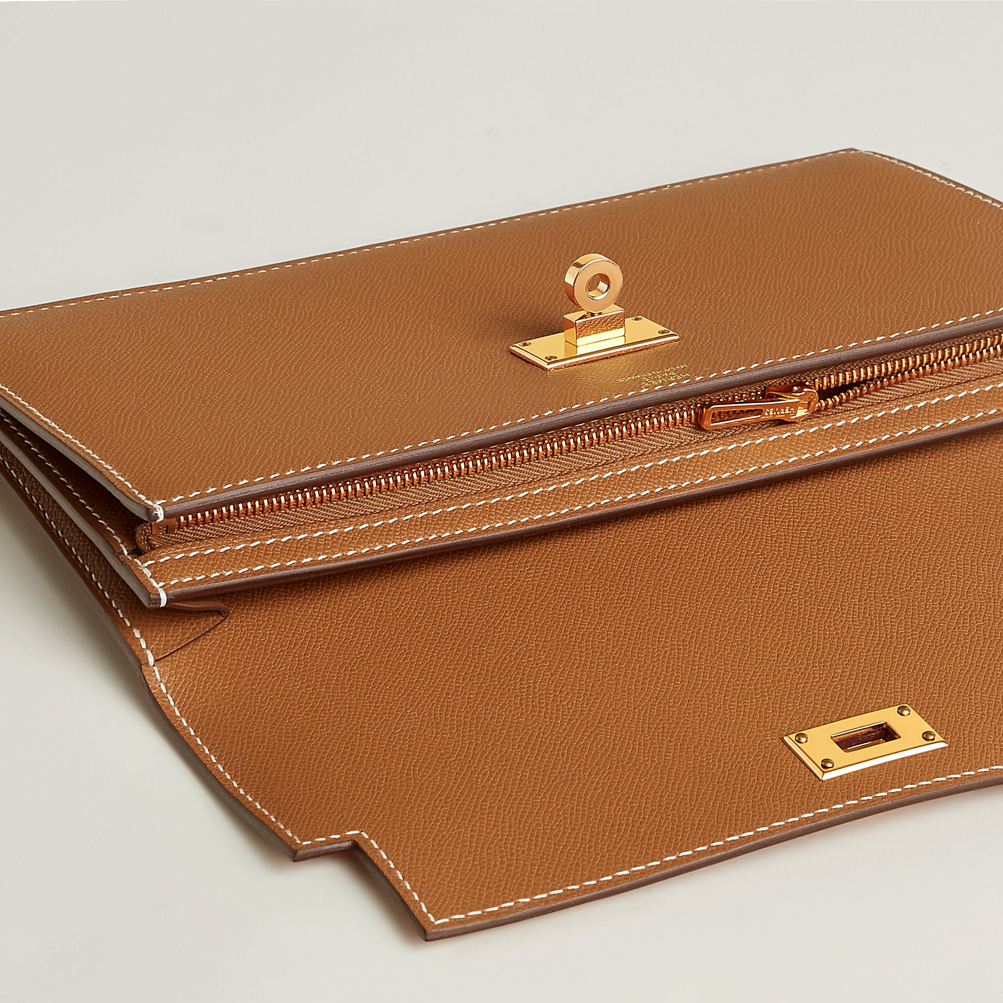 Hermes Kelly Pocket Long Wallet Gold