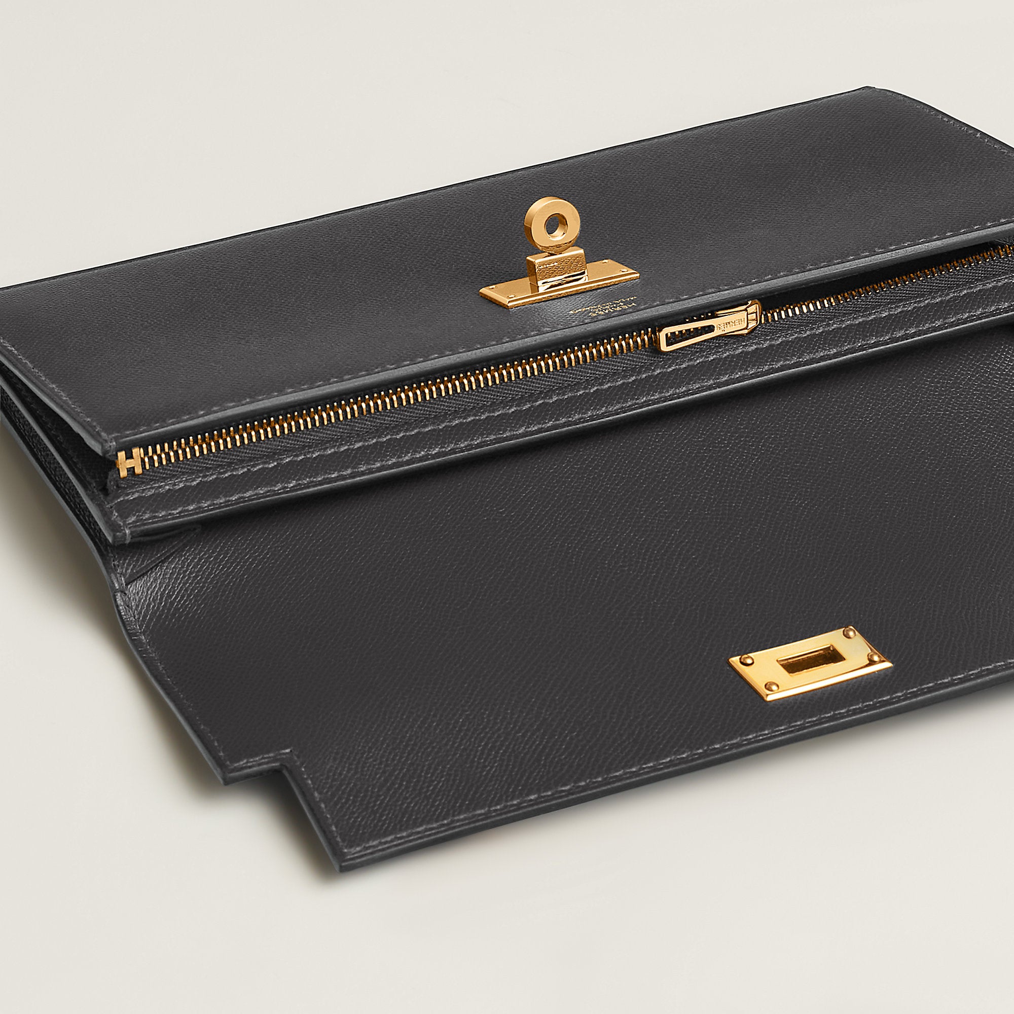 Hermes Kelly Pocket Long Wallet Graphite