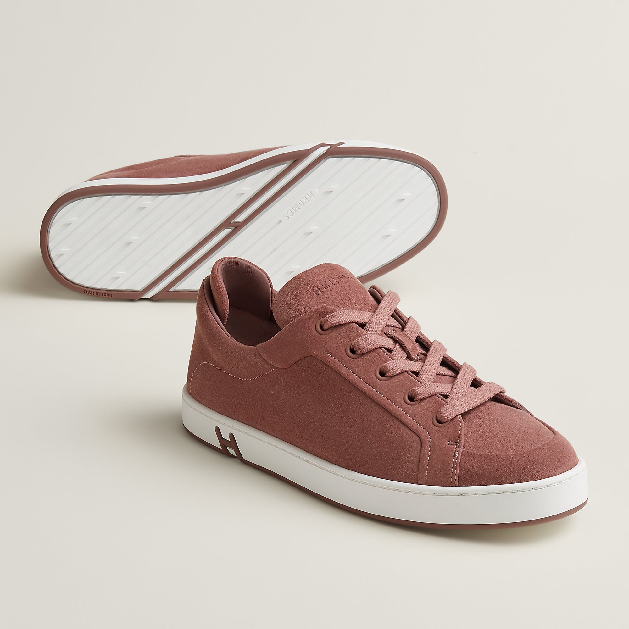 Hermes Kid Sneaker Rose Antique