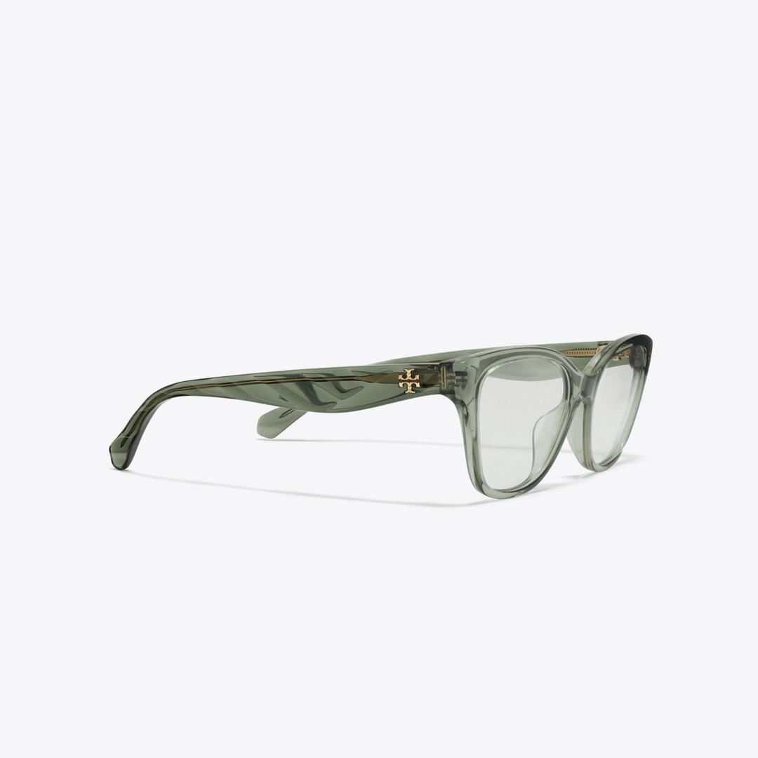 Tory Burch Kira Cat-Eye Eyeglasses TRANSPARENT SAGE