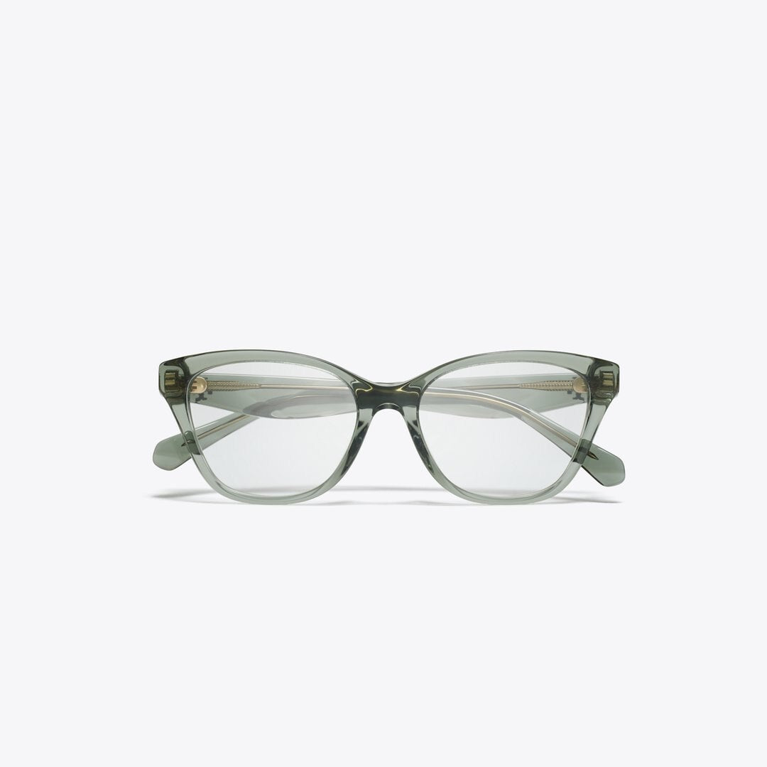 Tory Burch Kira Cat-Eye Eyeglasses TRANSPARENT SAGE