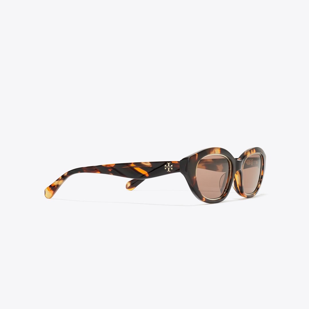 Tory Burch Kira Cat-Eye Sunglasses TORTOISE/AMBER BROWN