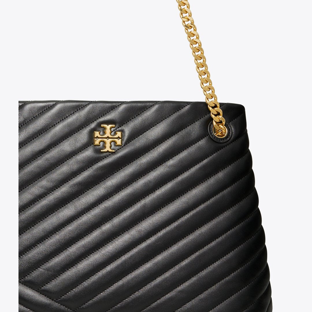 Tory Burch Kira Chevron Tote Black
