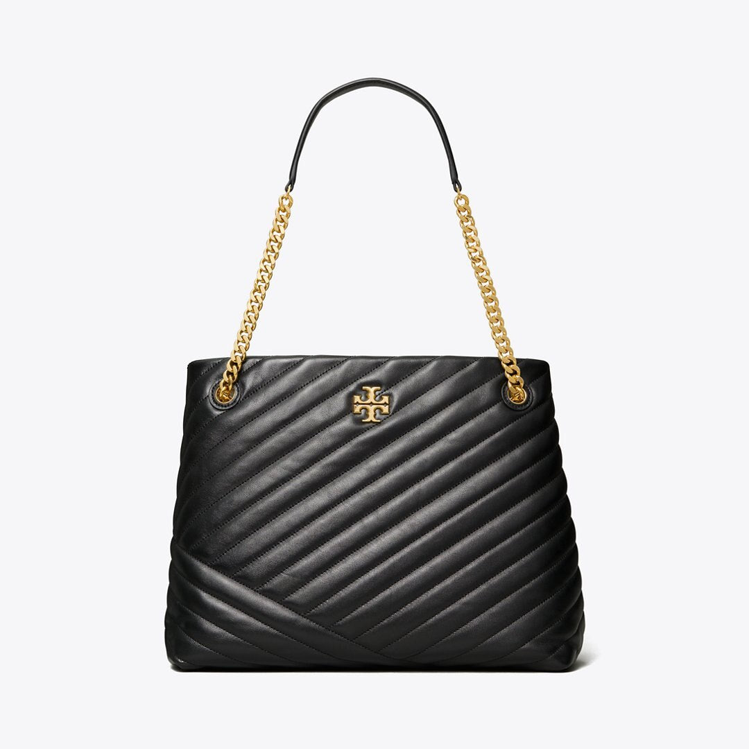 Tory Burch Kira Chevron Tote Black