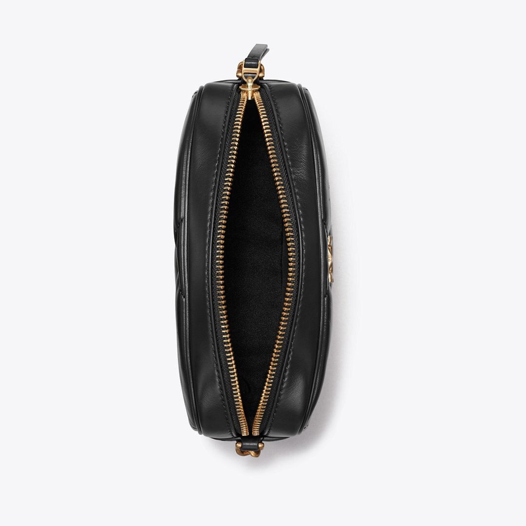 Tory Burch Kira Diamond Quilt Camera Bag Black