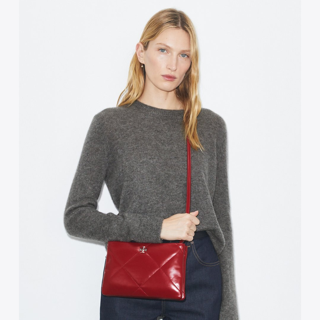 Tory Burch Kira Diamond Quilt Crossbody Bag Red
