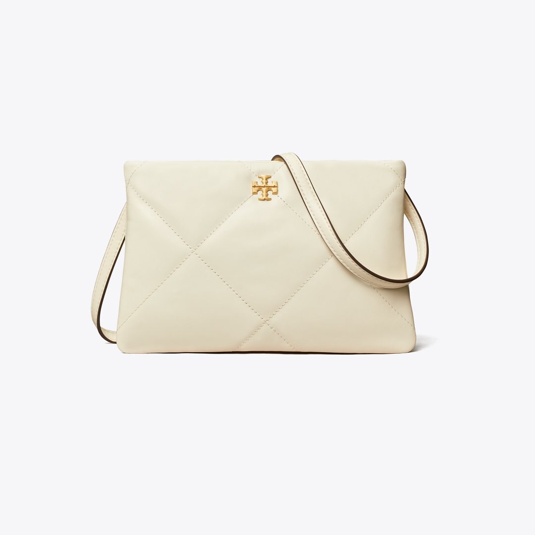 Tory Burch Kira Diamond Quilt Crossbody Bag Warm White