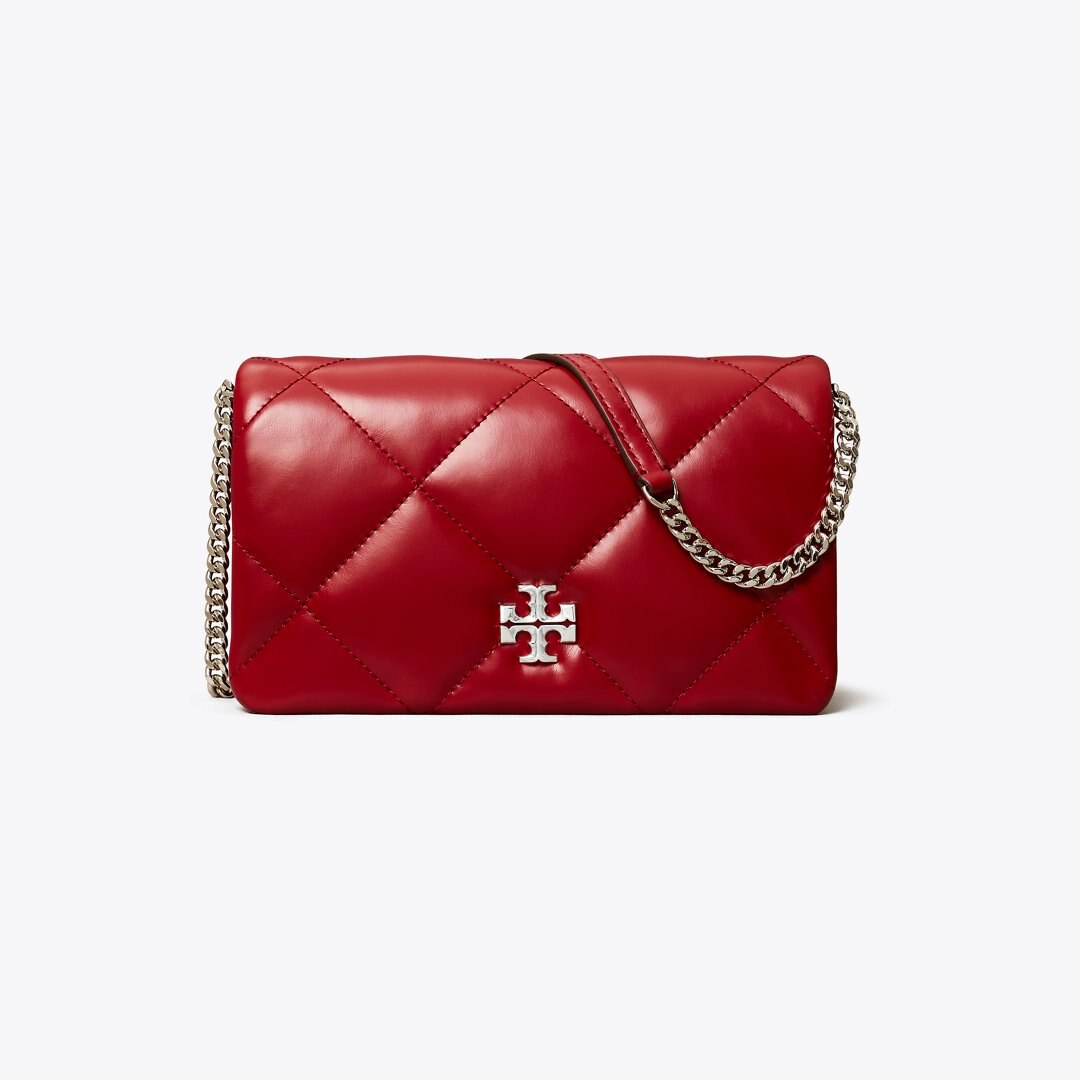 Tory Burch Kira Diamond Quilt Crossbody Red