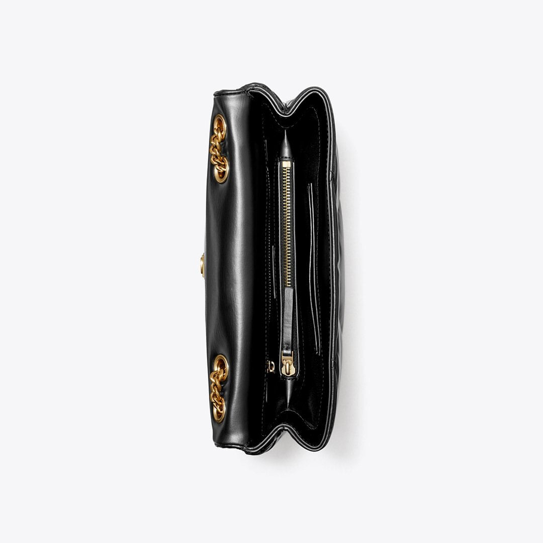 Tory Burch Kira Diamond Quilt Shoulder Bag Black