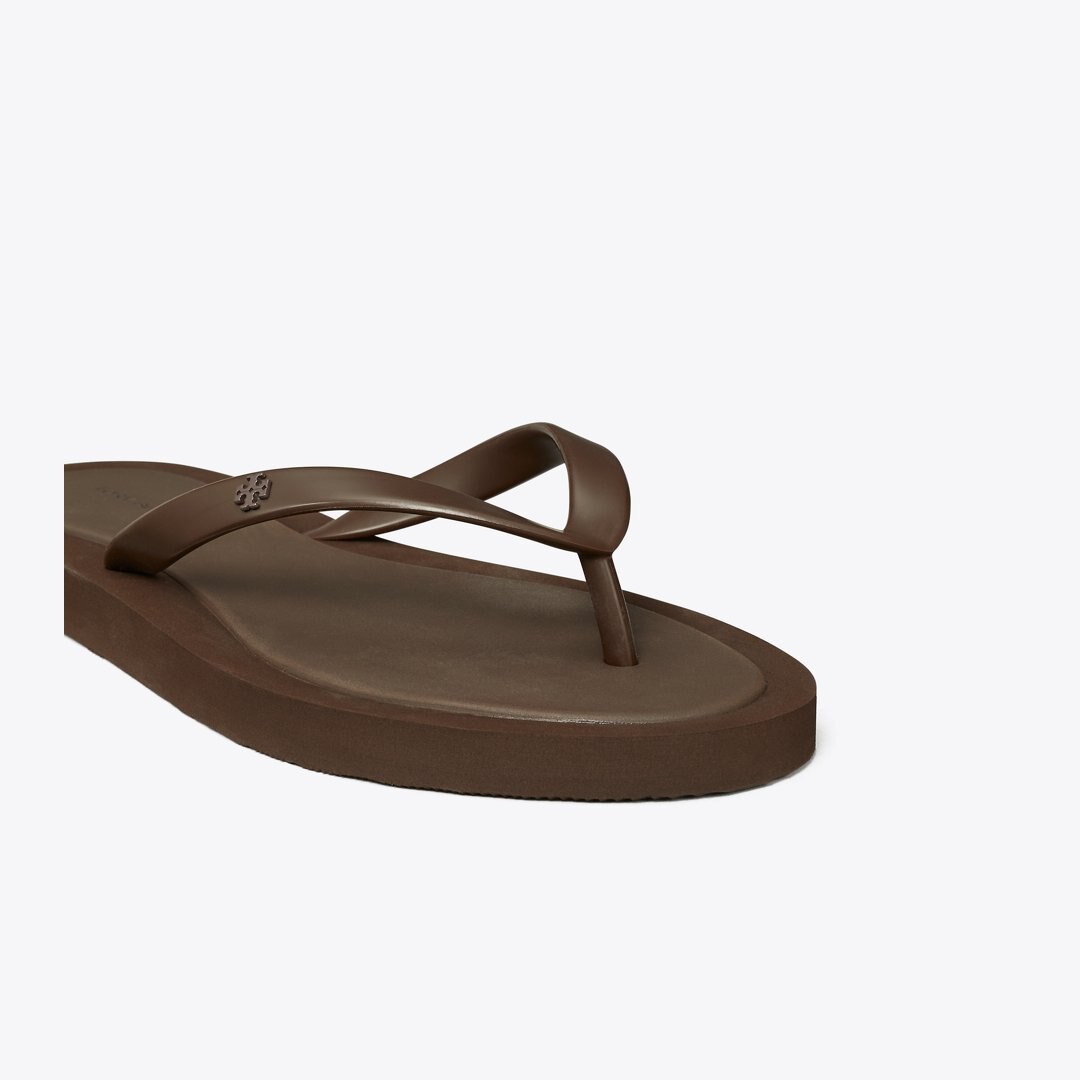 Tory Burch Kira Padded Flip-Flop DARK COCOA / DARK COCOA