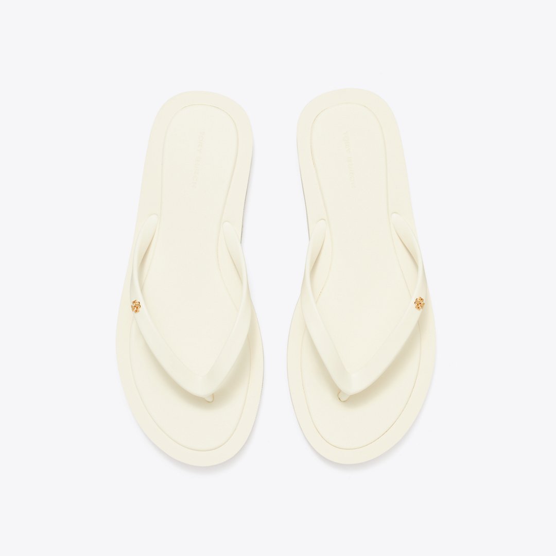Tory Burch Kira Padded Flip-Flop NEW IVORY / GOLD