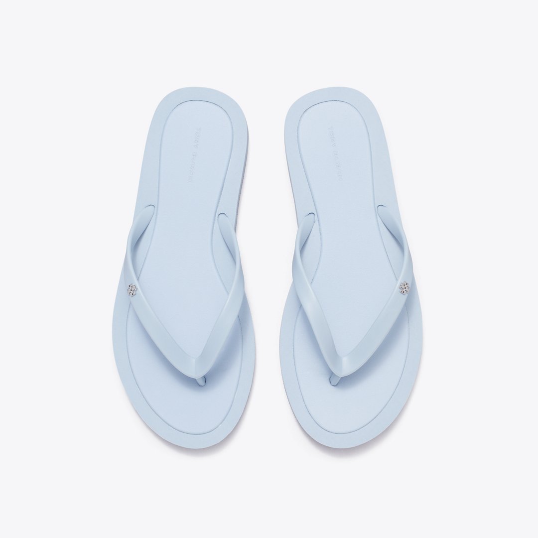 Tory Burch Kira Padded Flip-Flop ARIA BLUE / SILVER