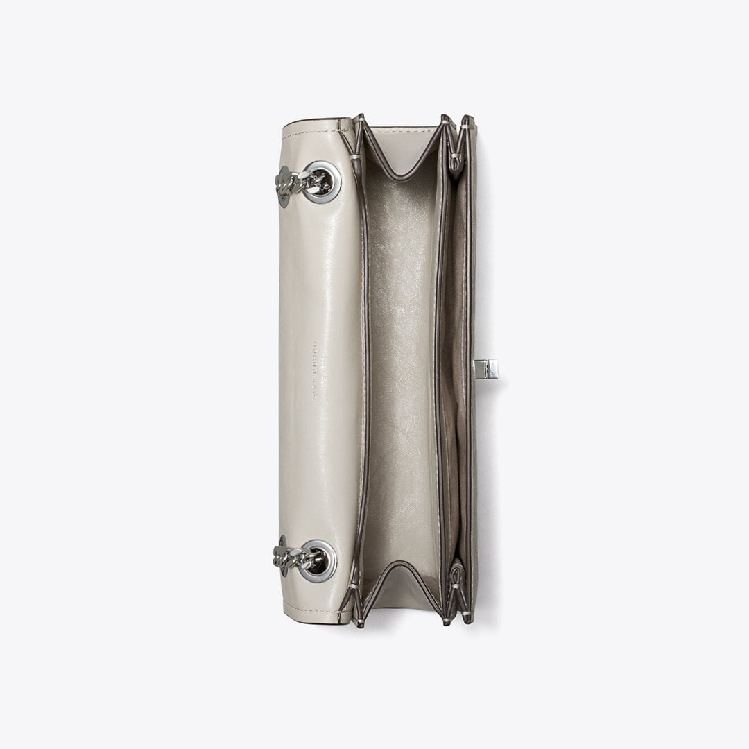 Tory Burch Kira Turnlock Shoulder Bag Dove Gray