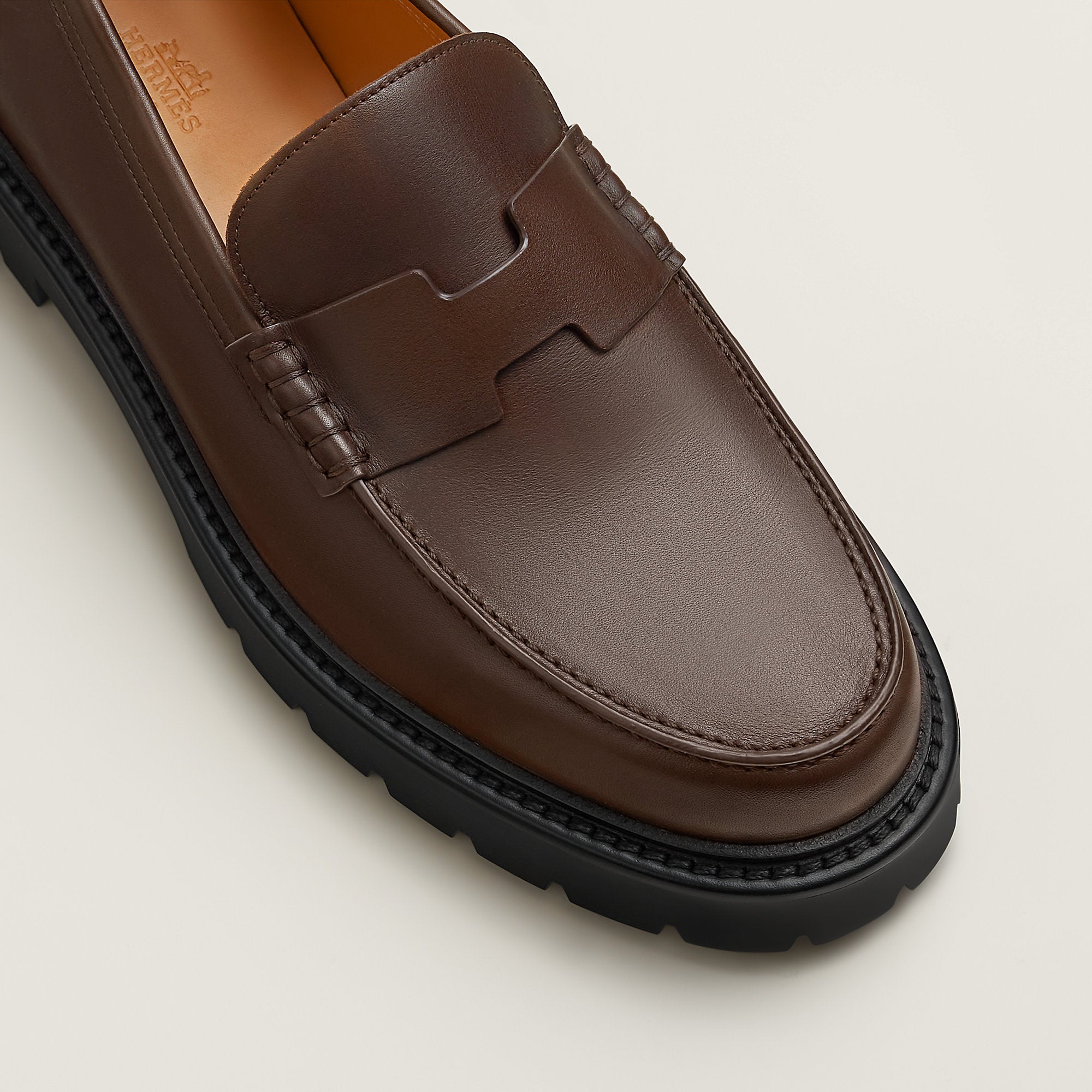 Hermes Klement Loafer Marron Pcan