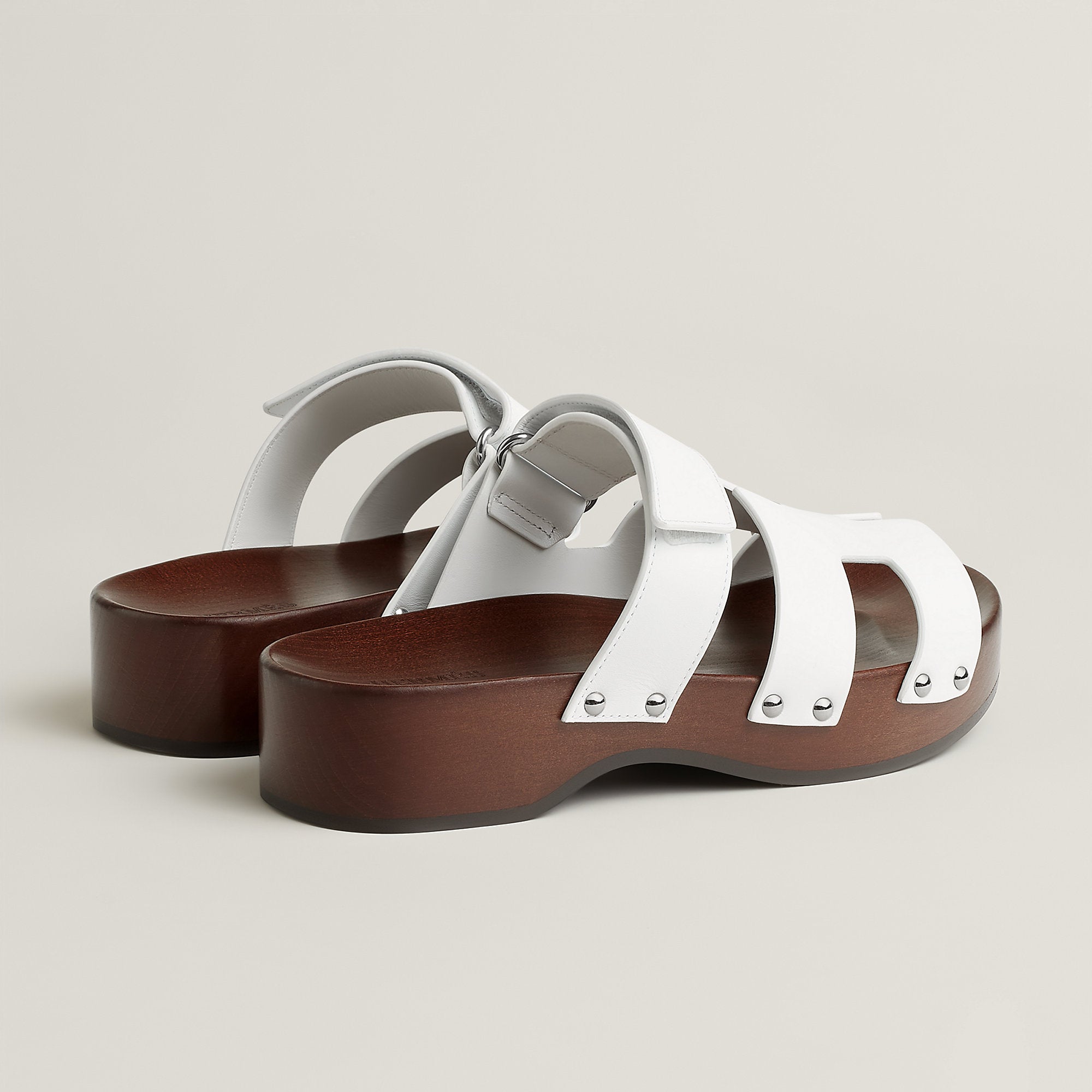 Hermes Kos Clog Blanc