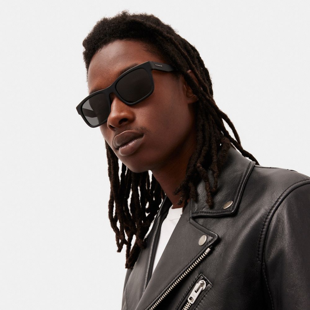 Coach Square Frame Sunglasses Matte Black