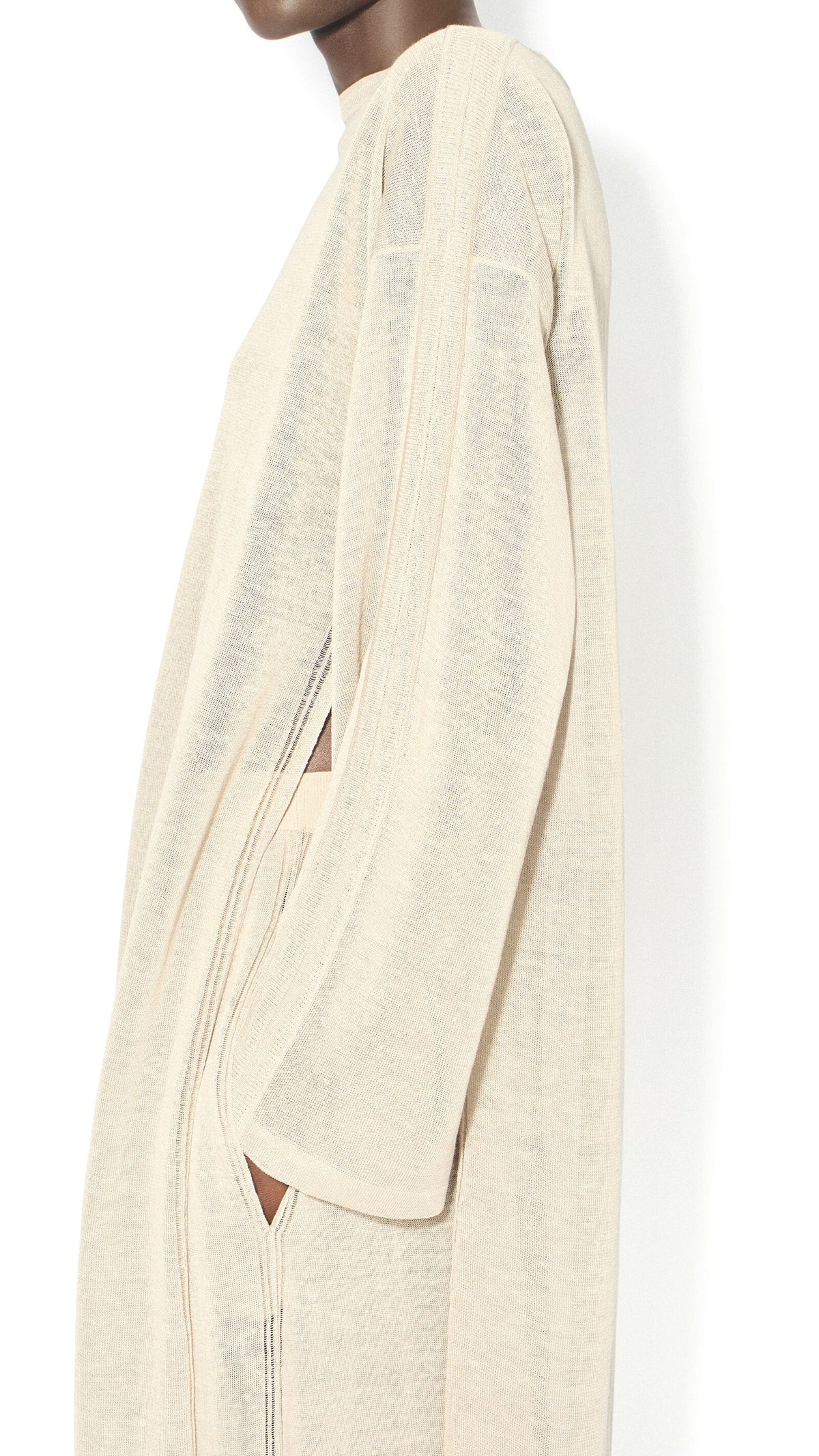 Alaïa Silk Linen Kaftan Dress