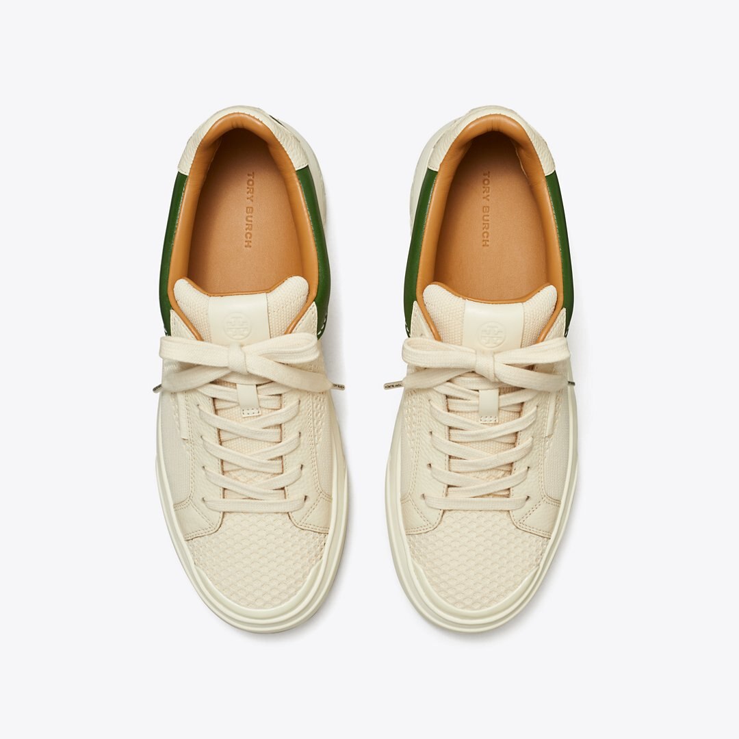 Tory Burch Ladybug Sneaker LIGHT CREAM / DARK CLOVER