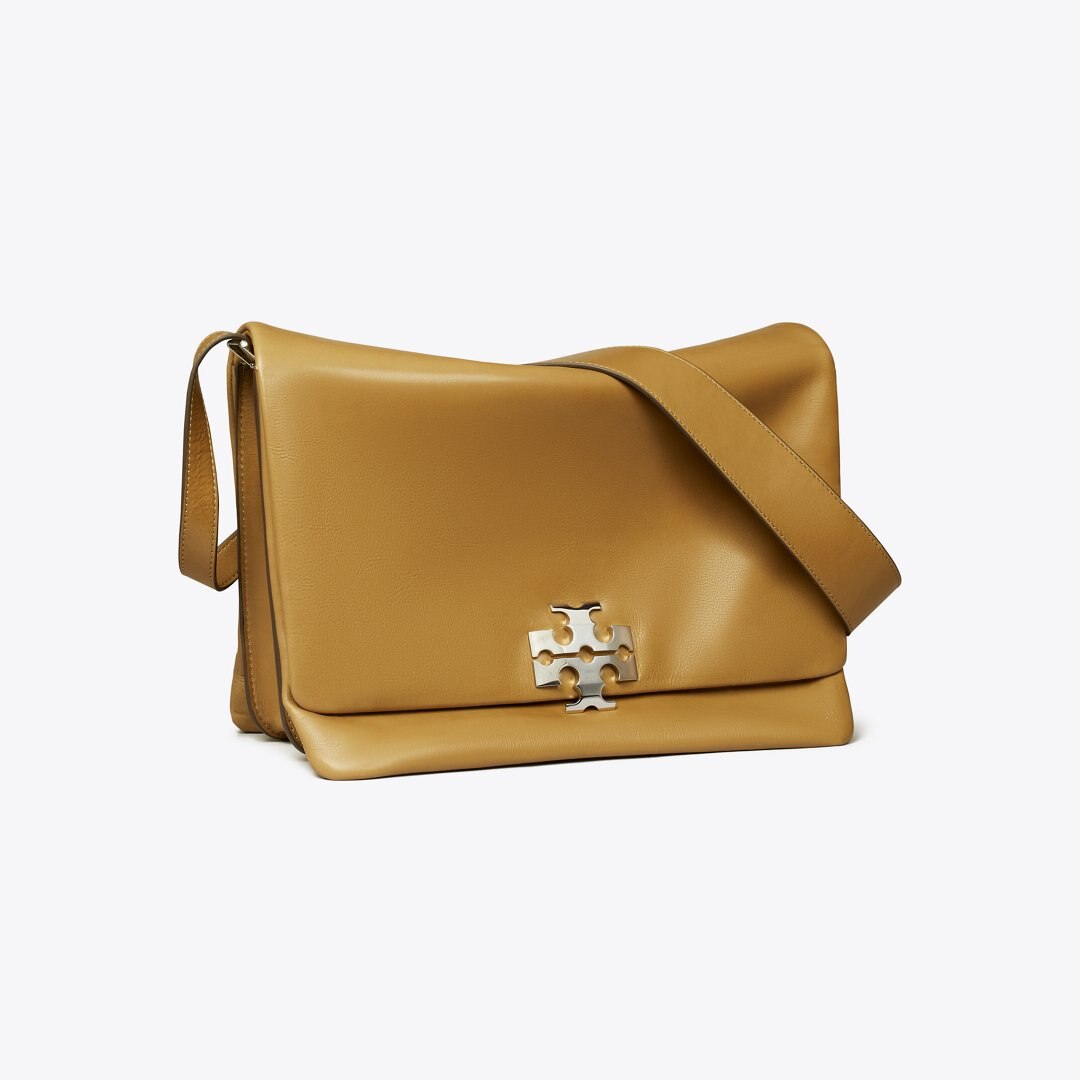 Tory Burch Large Charlie Runway Shoulder Bag WREN BROWN