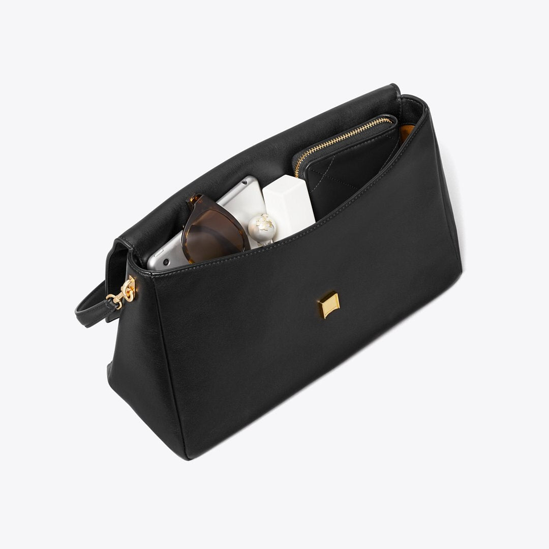 Tory Burch Large Charlie Shoulder Bag Black